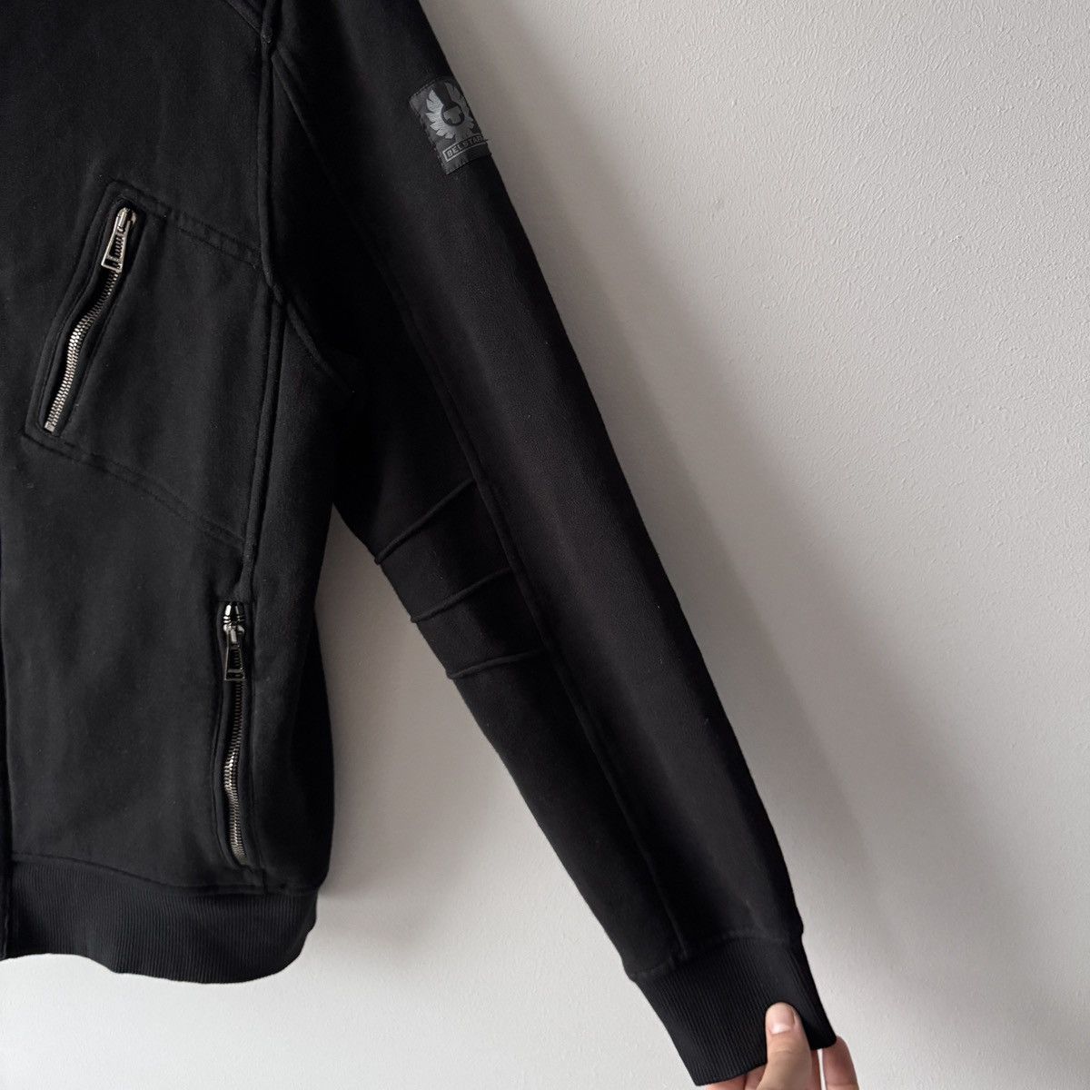 Belstaff Belstaff Black Biker-Style Hoodie Zip-Up Sweatshirt Size US M / EU 48-50 / 2 - 5 Thumbnail