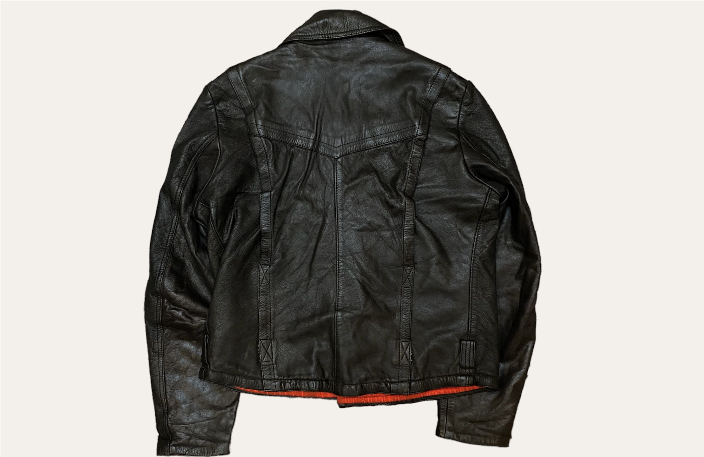 Rare Vtg Leather Biker Jacket Jofama Janbell Petroff type