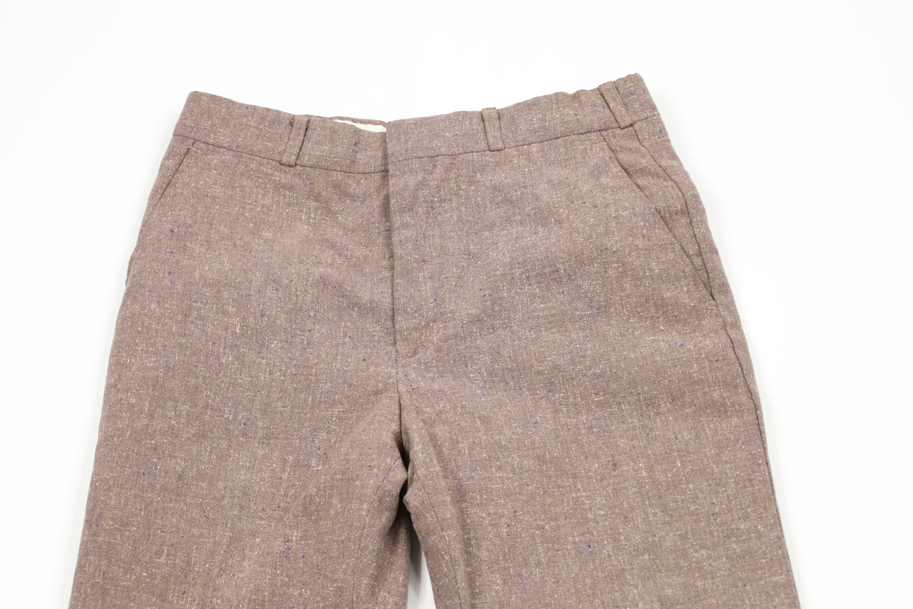 Vintage Vintage 60s Rockabilly Tweed Wide Leg Chino Pants Purple USA Size US 28 / EU 44 - 2 Thumbnail