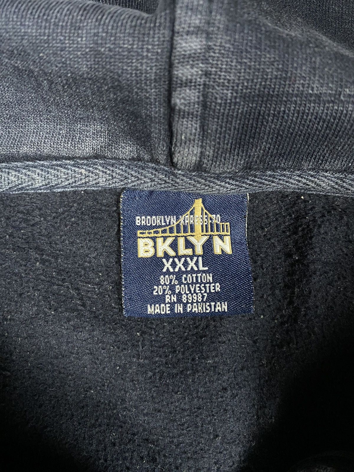 Vintage Vintage 90s Brooklyn New York Distressed Rap Hoodie Size US XXL / EU 58 / 5 - 15 Thumbnail