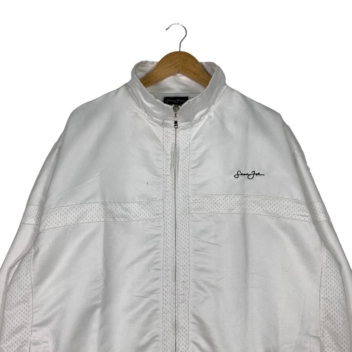 Sean John SEAN JOHN Embroidery Small Logo White Jacket #1134-C52 Size US XL / EU 56 / 4 - 2 Thumbnail