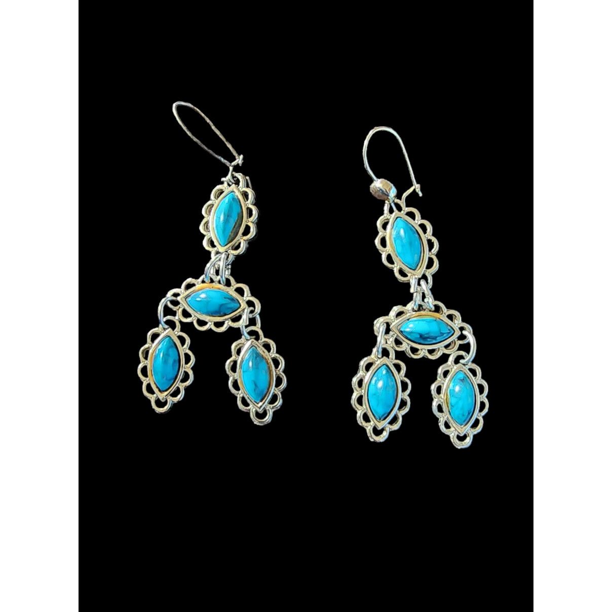Other Vintage turquoise and silver dangle earrings Size ONE SIZE - 1 Thumbnail