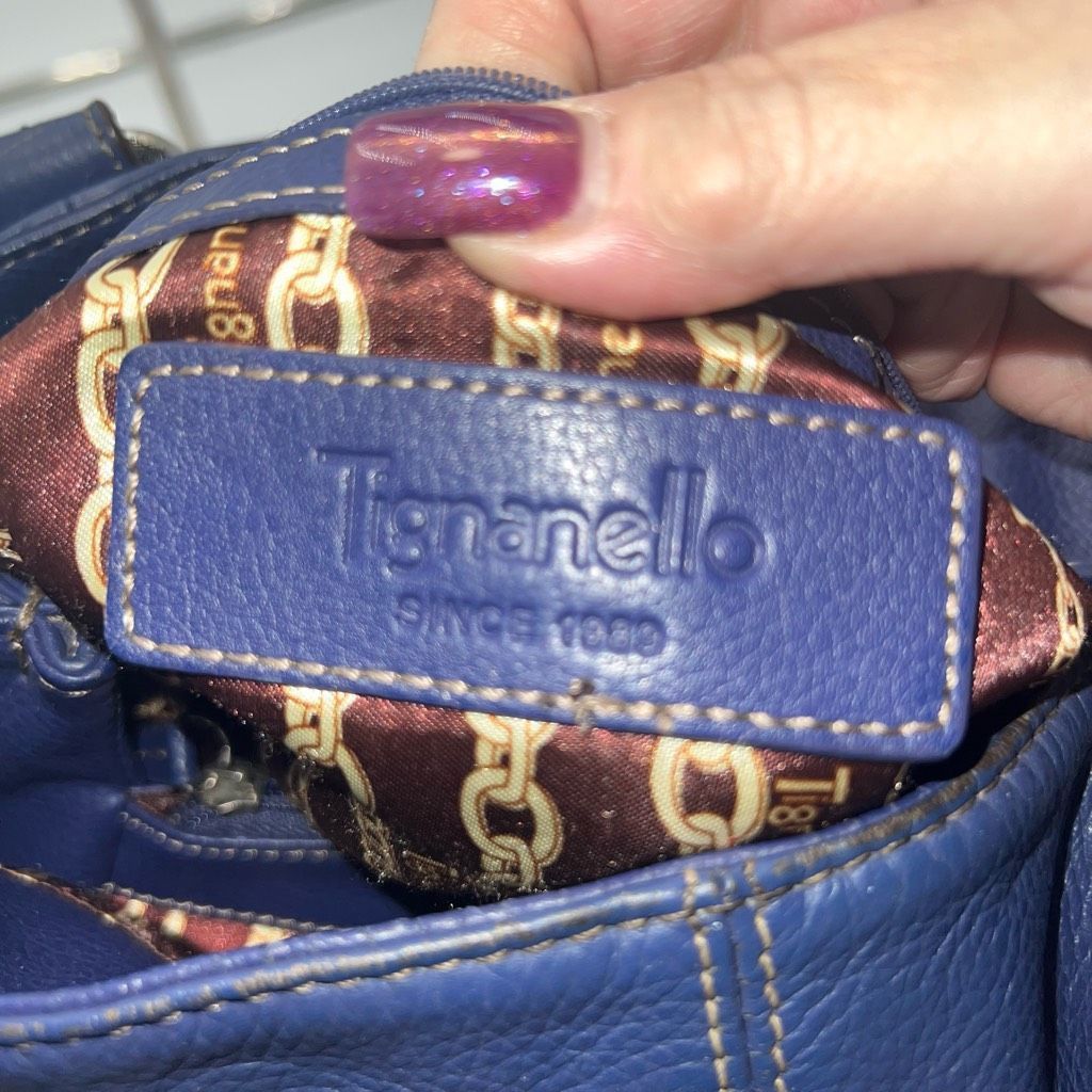 Other Tignanello Denim Blue Leather Three Shoulder Bag with Large Size ONE SIZE - 13 Thumbnail