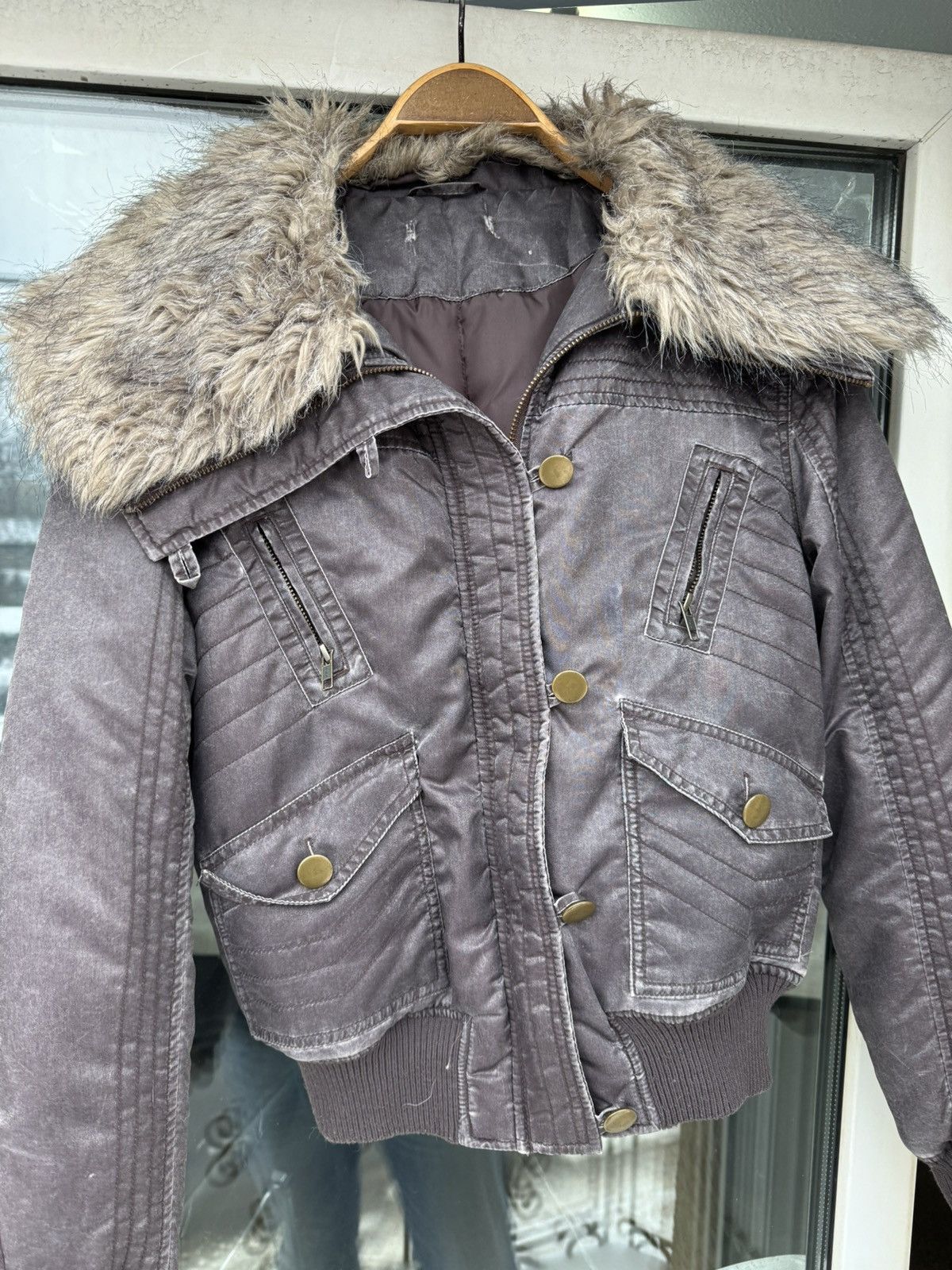 Japanese Brand Vintage 00s Faded Fur Raf Simons Rick Owens Style Jacket Size US S / EU 44-46 / 1 - 6 Thumbnail