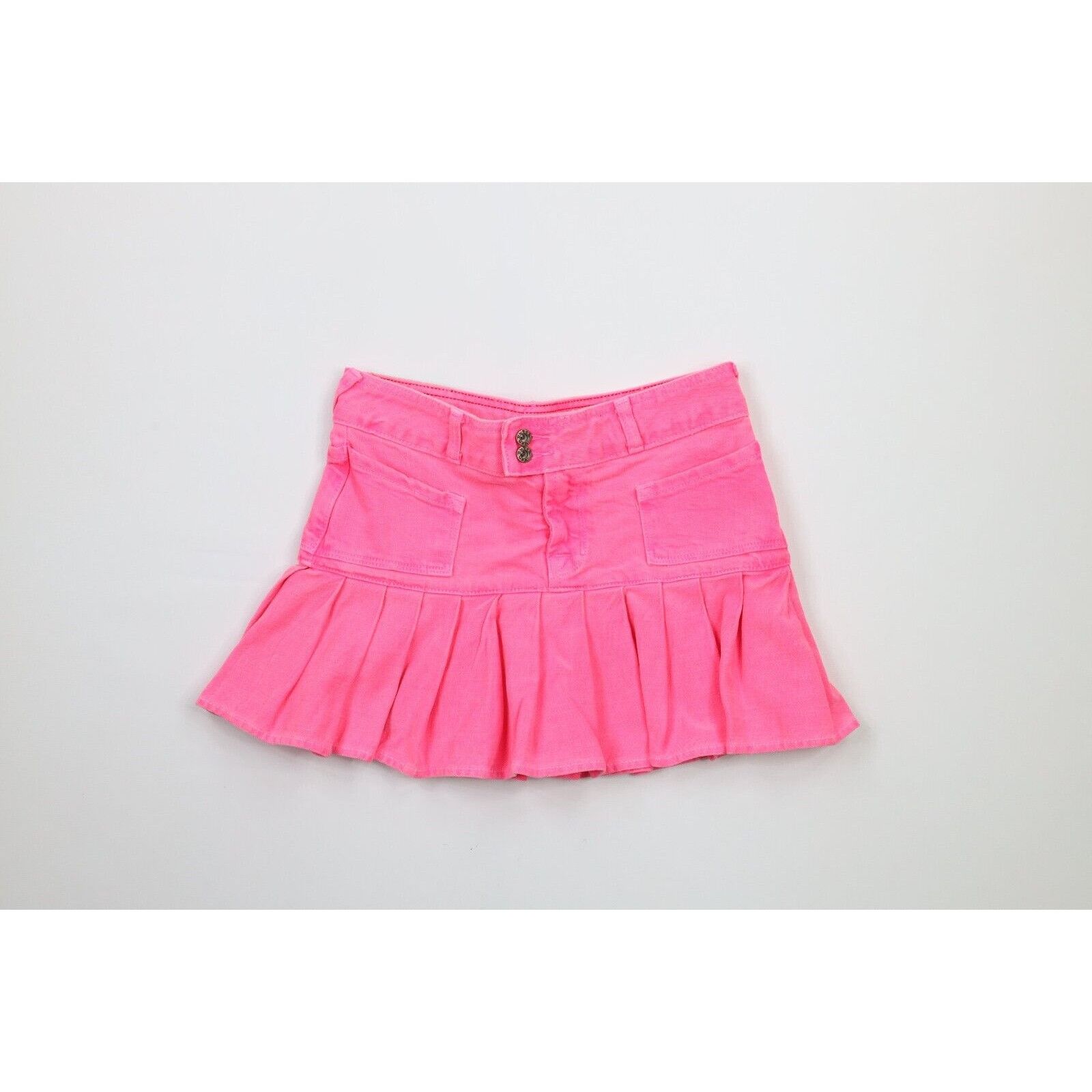Vintage × Von Dutch Vintage Y2K Von Dutch Distressed Barbie Denim Jean Skirt Size 26" / US 2 / IT 38 - 1 Thumbnail