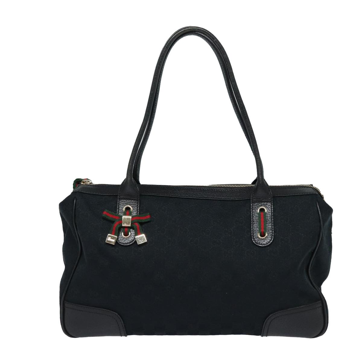 Gucci Ophidia Black Canvas Handbag (Pre-Owned) Size ONE SIZE - 1 Thumbnail