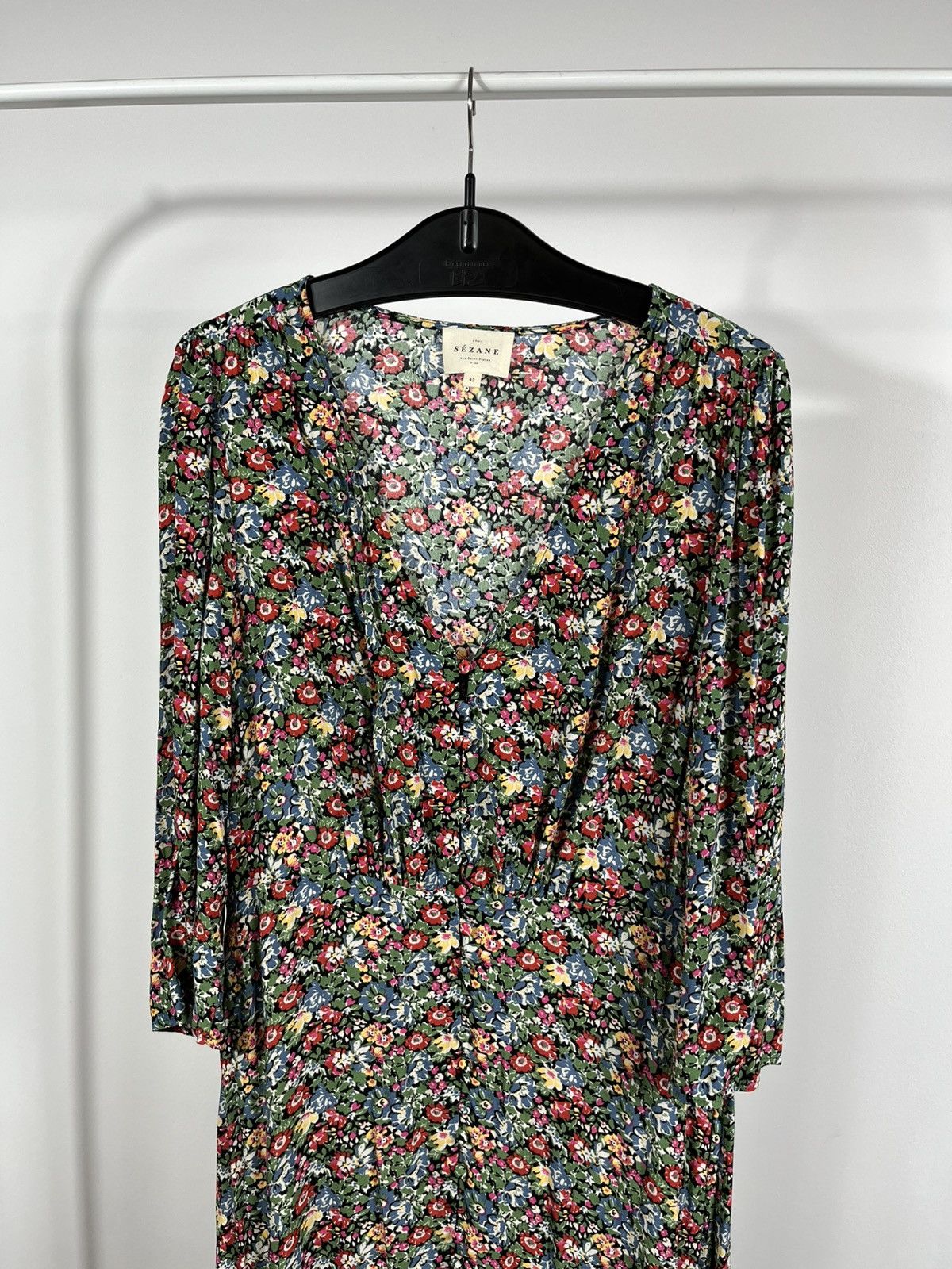 Sezane Sézane floral midi dress women’s size 42 EU 10 UK boho style Size L / US 10 / IT 46 - 2 Thumbnail