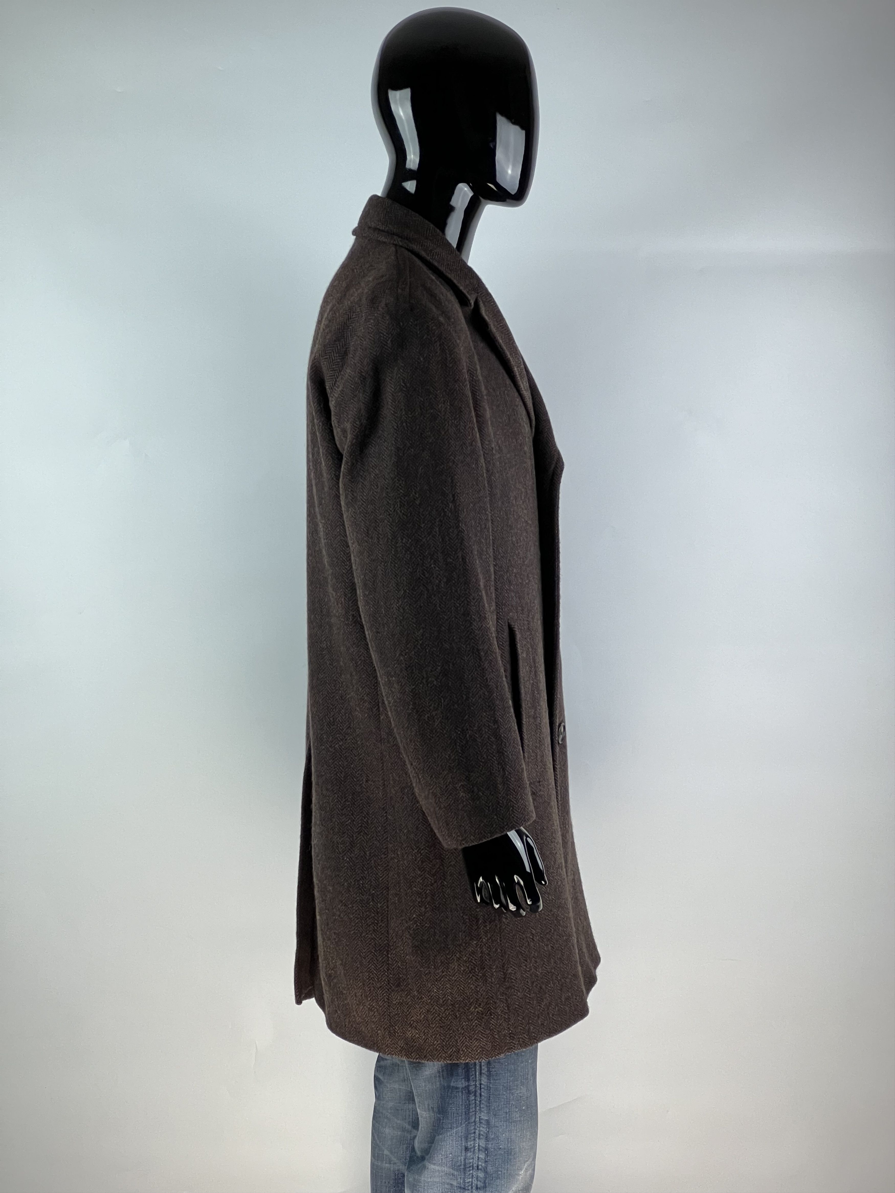 Hugo Boss Vtg Hugo Boss Wool Herringbone Heavy Coat Size 54 Size US L / EU 52-54 / 3 - 2 Thumbnail