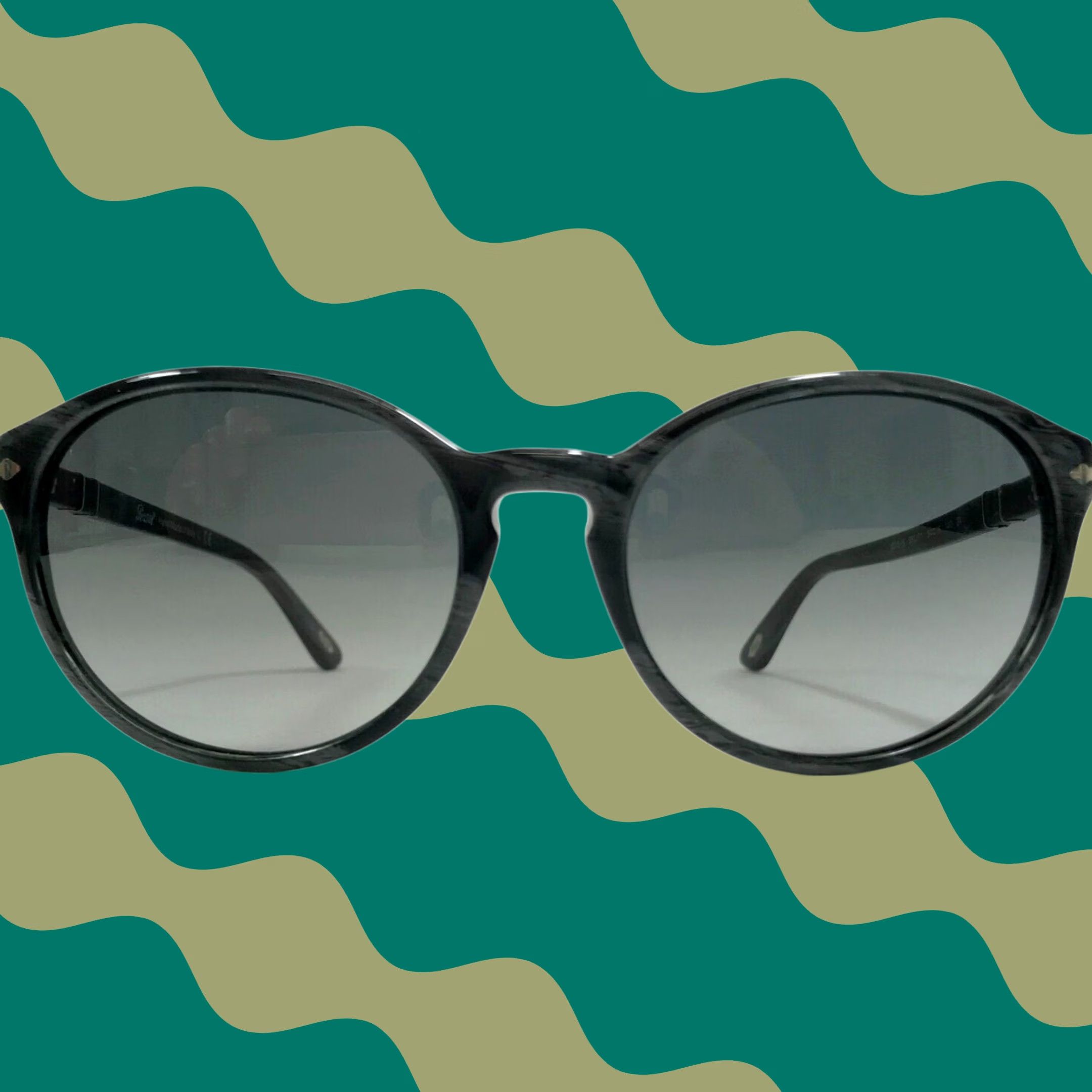 Persol Sunglasses 3307-S 24/31 Tortoise Brown Rectangle Frames with Green Lenses Persol Persol Sunglasses 3307-S 24/31 Rectangle Tortoise  main image 3