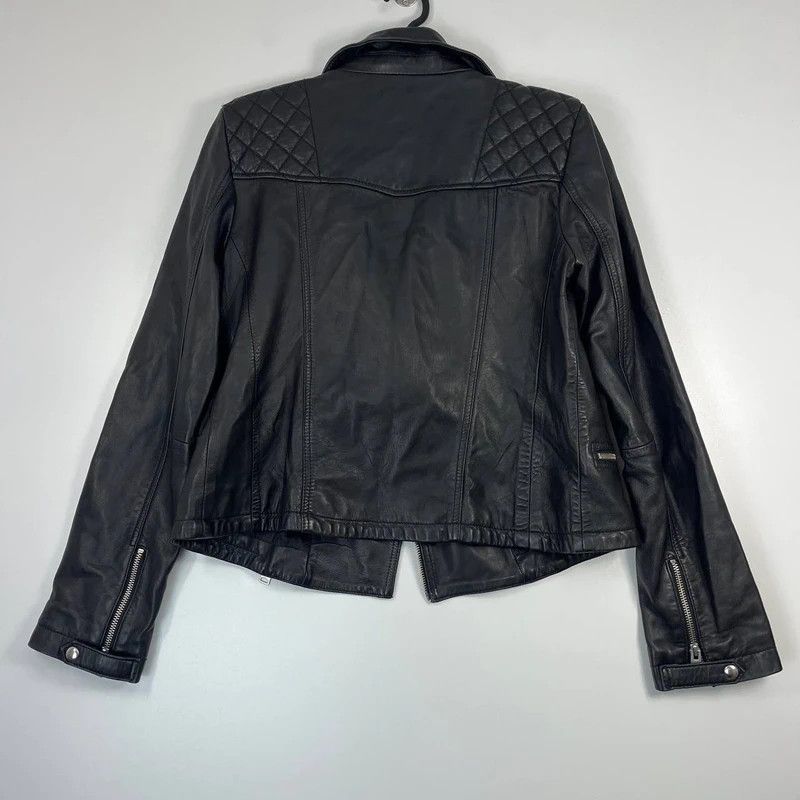 Allsaints AllSaints Leather Biker Jacket Quilted Black Size EU 38 Size M / US 6-8 / IT 42-44 - 2 Thumbnail