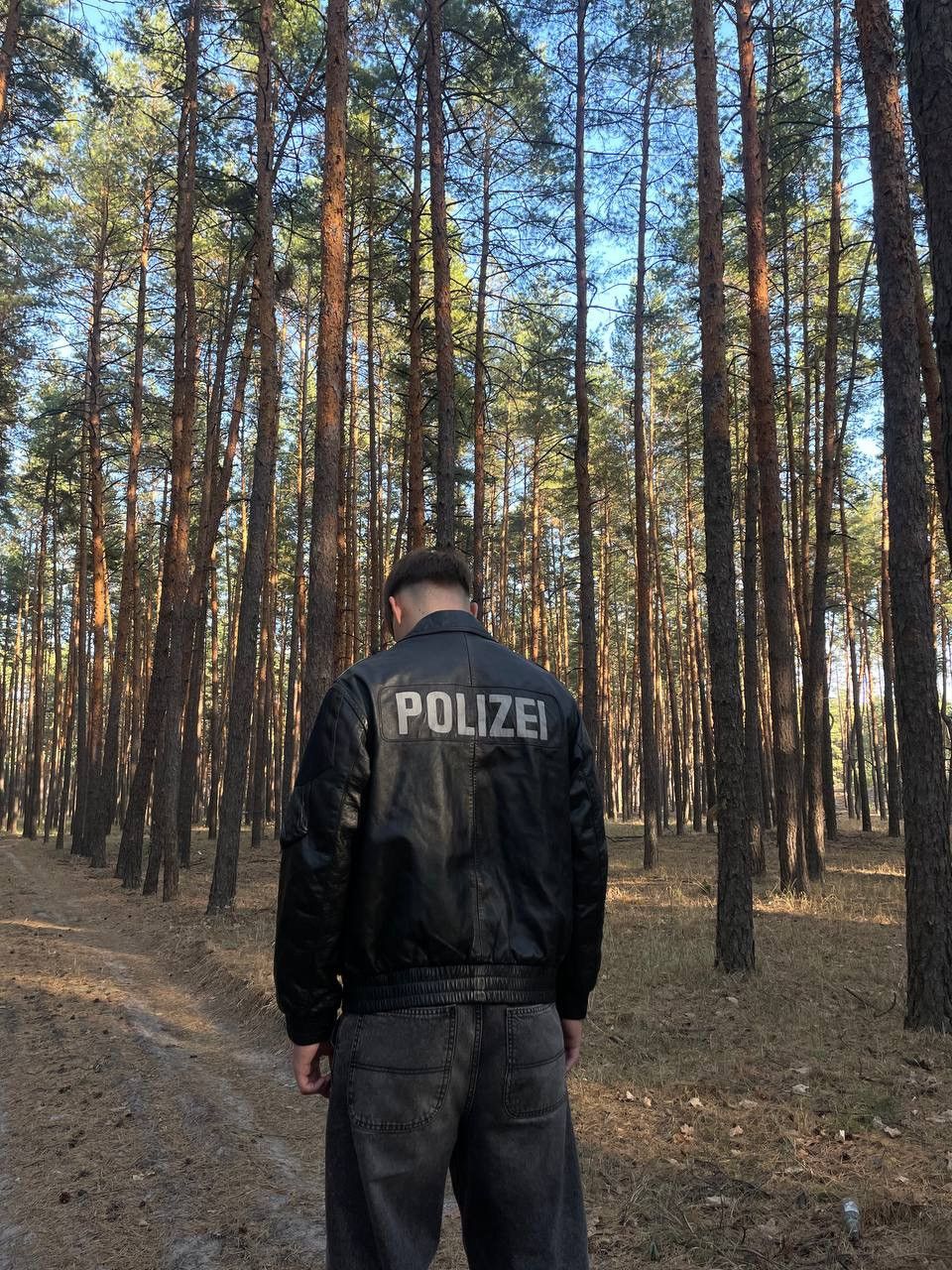 Hysteric Glamour Polizei Vintage OG German Leather Boxy Black Zip Jacket Rare Size US L / EU 52-54 / 3 - 3 Thumbnail