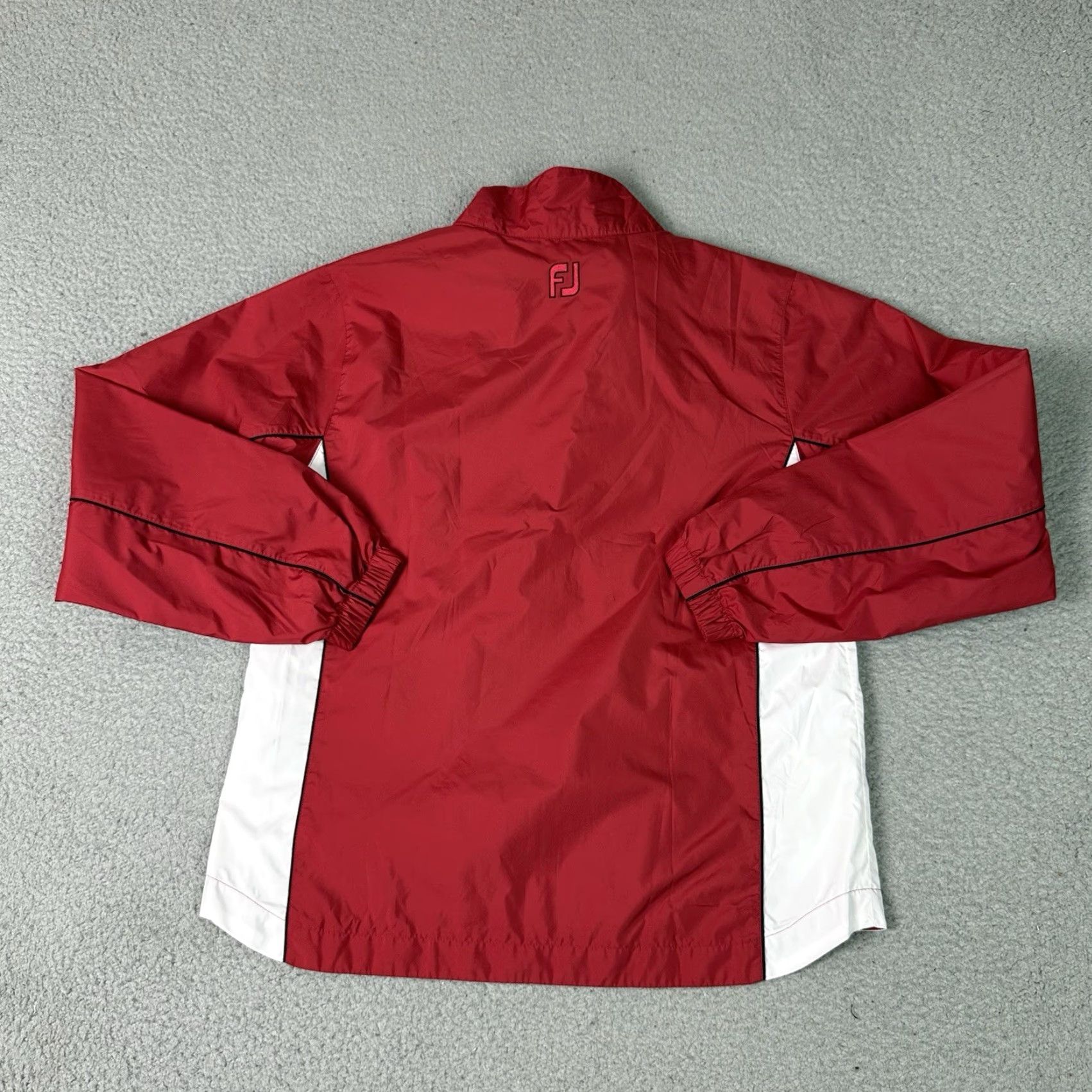 Footjoy VINTAGE FJ FootJoy Jacket Womens Medium Red White Windbreaker Full Zip Casual Golf Coat Size M / US 6-8 / IT 42-44 - 4 Thumbnail
