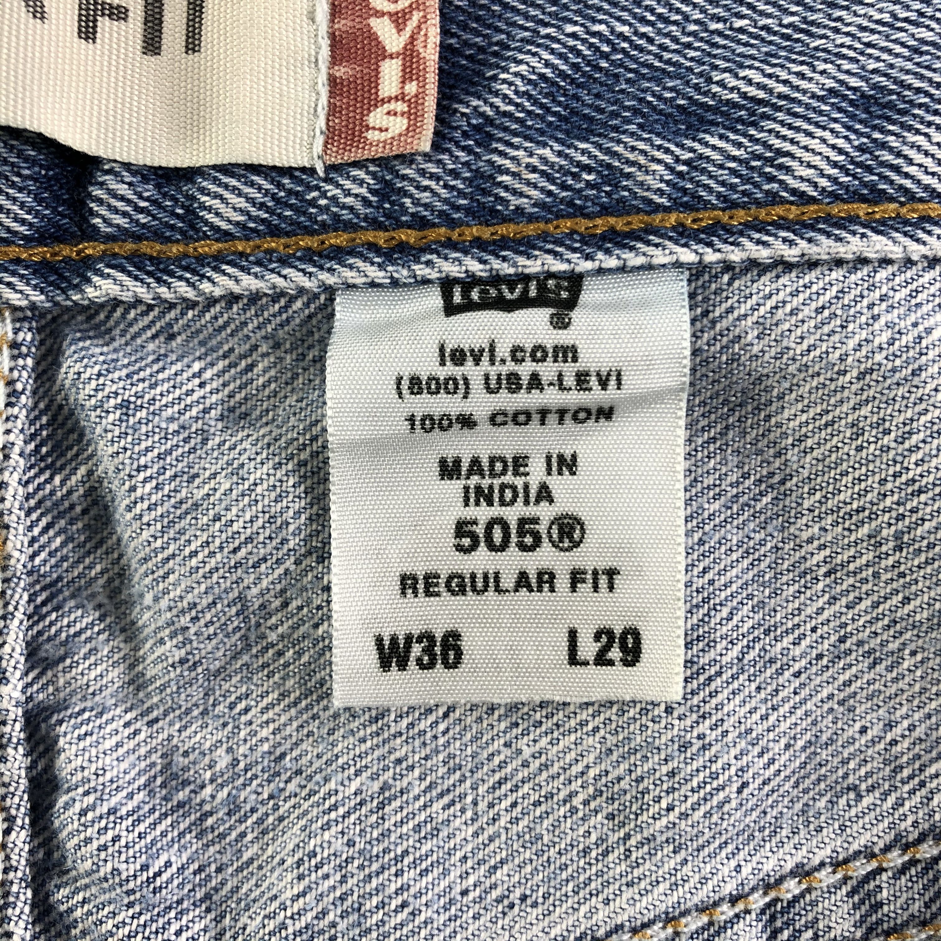 Levi's Vintage Blue Wash Levis 505 Jeans-J3099 Size US 36 / EU 52 - 9 Thumbnail