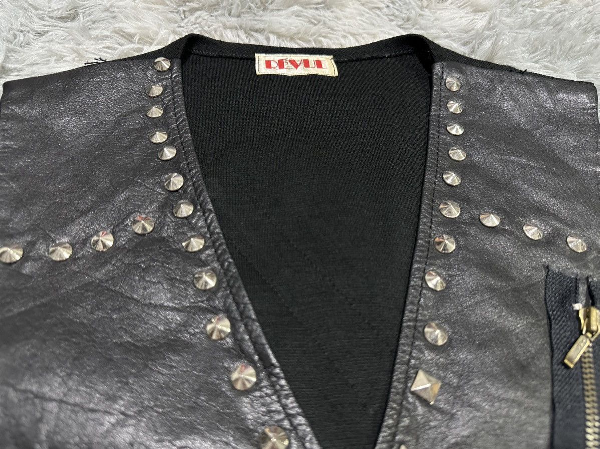 Seditionaries 🔥Japanese Y2K Spike Studded Hybrid Leather Vest Zip Punk Size US M / EU 48-50 / 2 - 5 Thumbnail