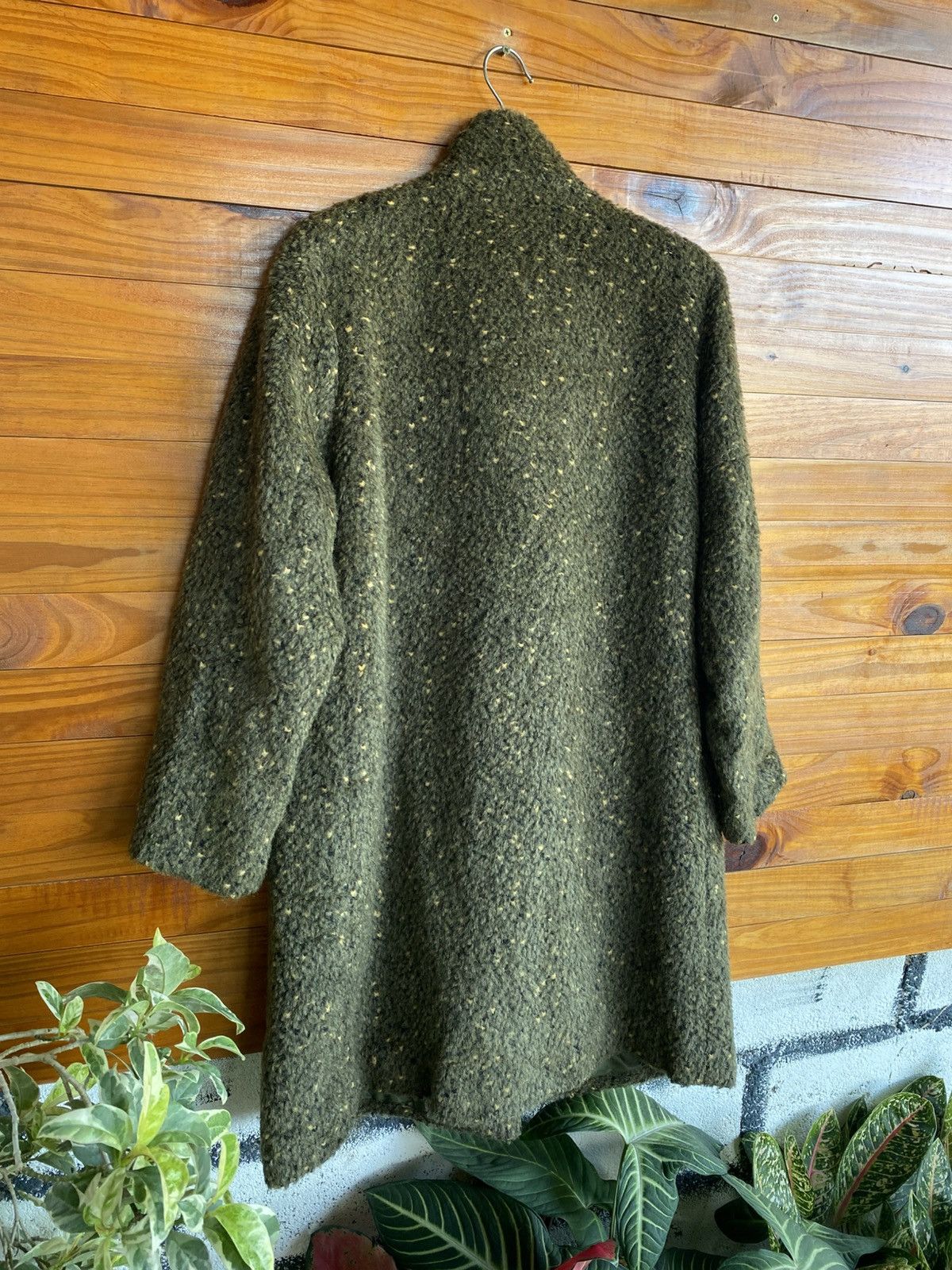 Japanese Brand Vintage Lapislazuli Wool Blend Long Coat Olive Green Size M / US 6-8 / IT 42-44 - 11 Thumbnail