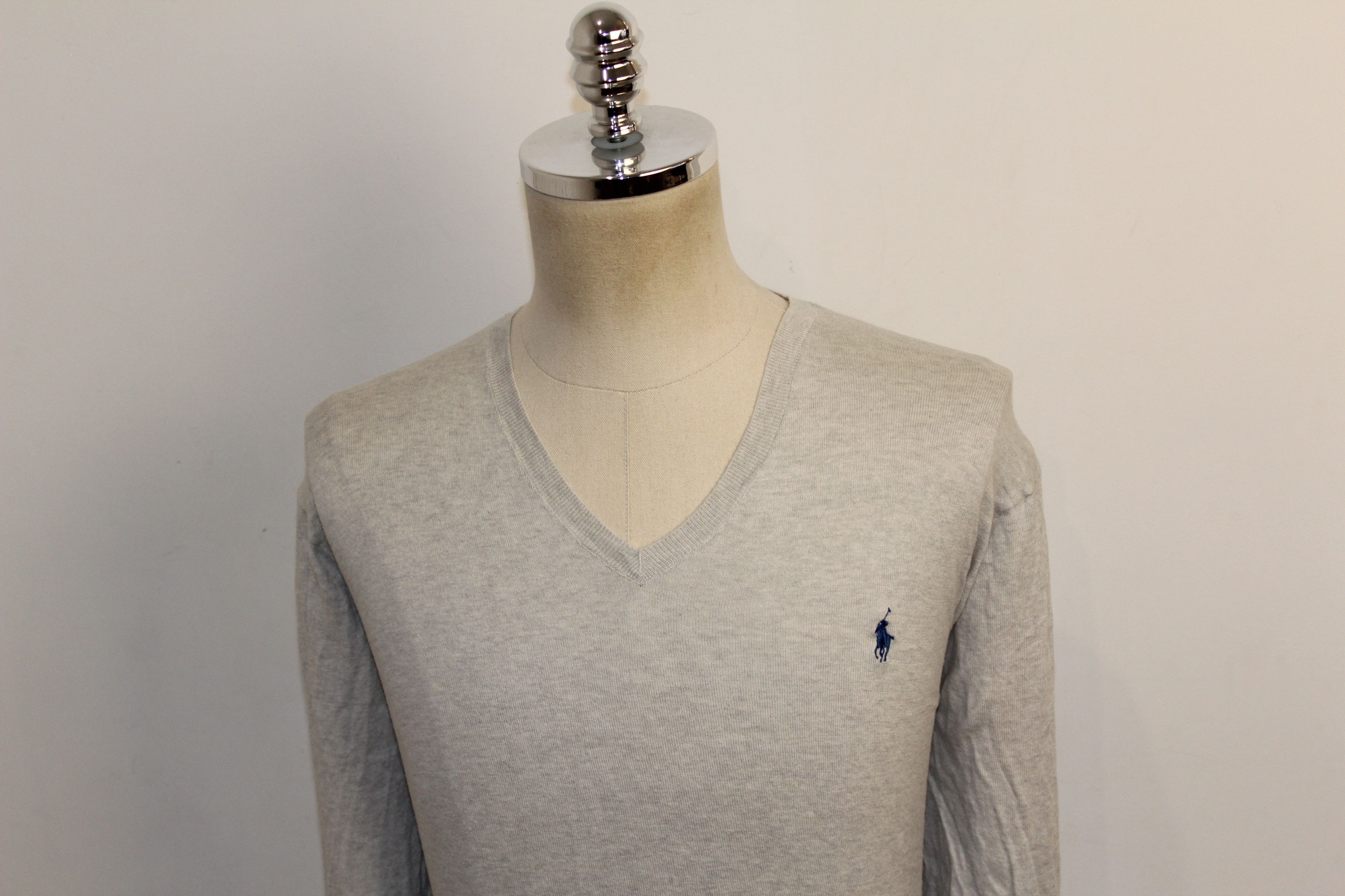 Polo Ralph Lauren Men's RALPH LAUREN V Neck Grey Cardigan Jumper Size XL Size US XL / EU 56 / 4 - 3 Thumbnail