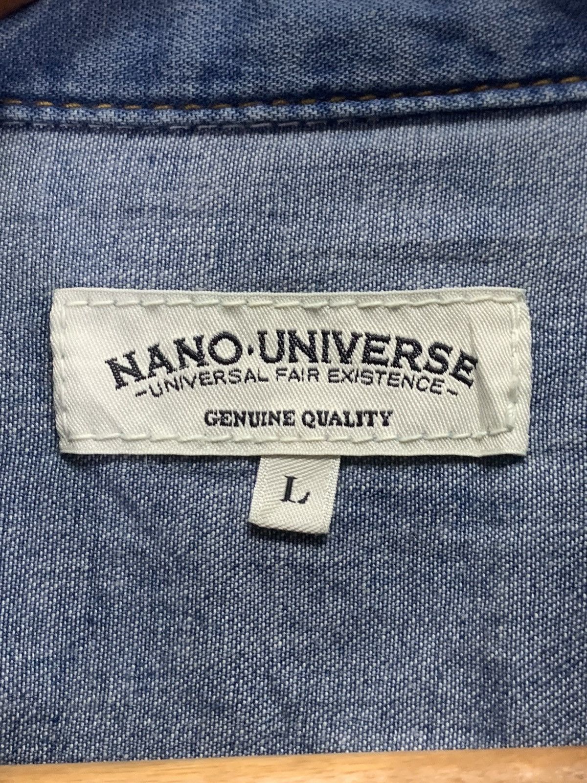 NANO universe Vintage Western Denim Jacket Size US L / EU 52-54 / 3 - 12 Thumbnail