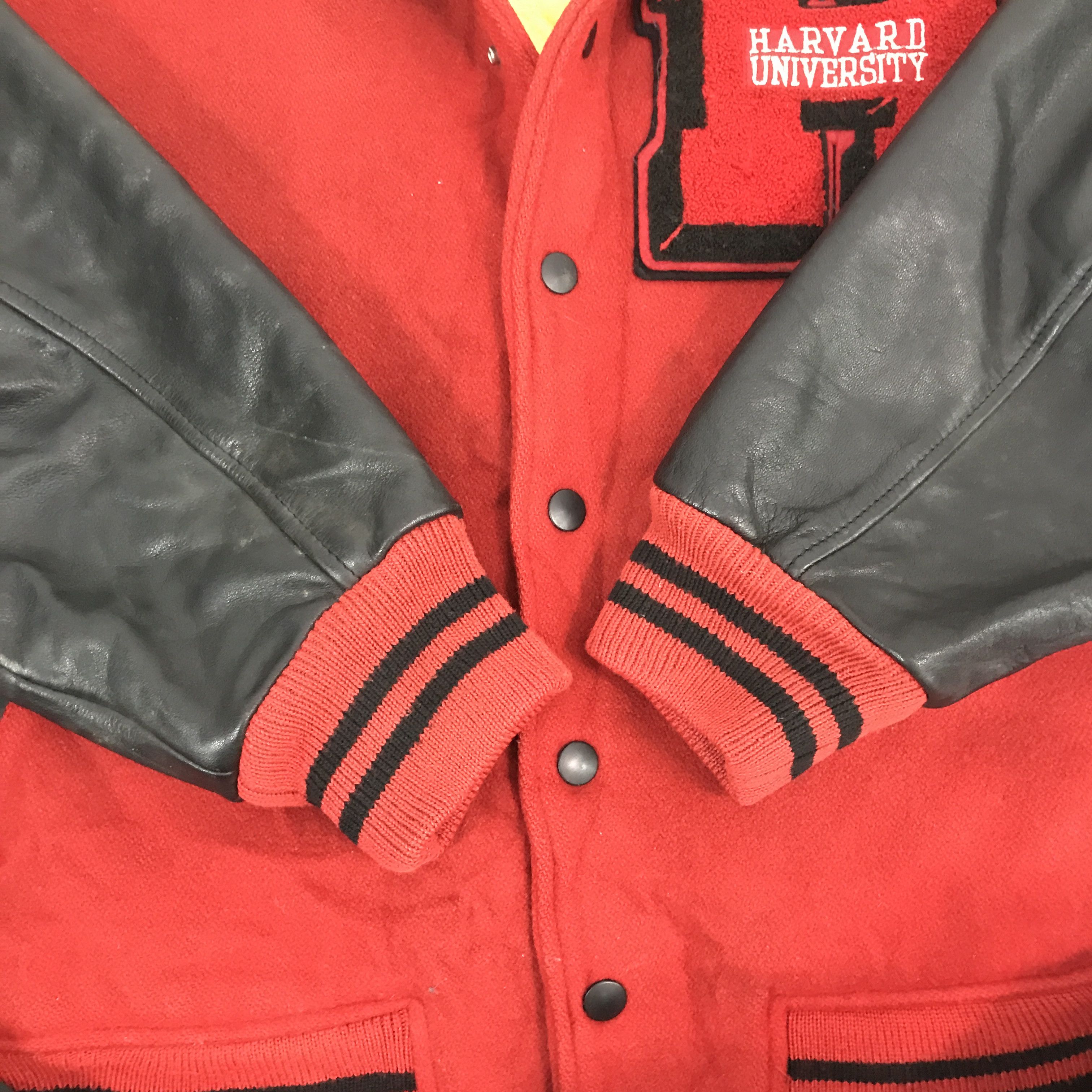 Vintage Vintage Harvard University Varsity Jacket sleeve leather Size US L / EU 52-54 / 3 - 7 Thumbnail