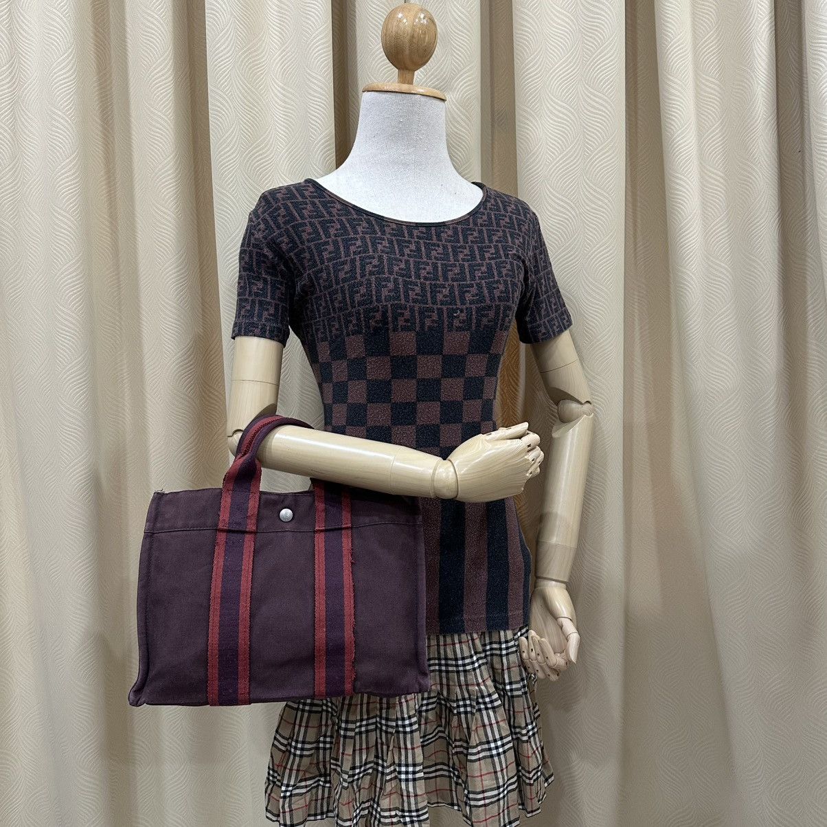 ‼️LASTDROP‼️ HERMES FOURRE TOUT PM CANVAS HAND TOTE BAG