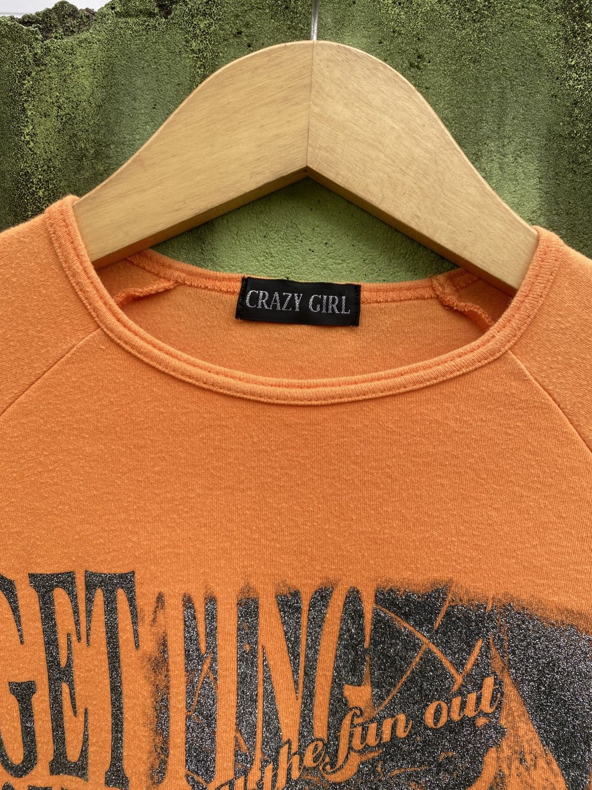 Japanese Brand Crazy Girl Vintage Y2k Graphic Japanese Raglan Long Sleeve Size L / US 10 / IT 46 - 3 Thumbnail