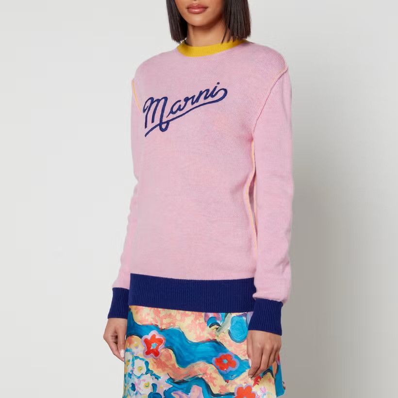 Marni o1srvl11e0624 Crewneck in Pink Size S / US 4 / IT 40 - 4 Thumbnail