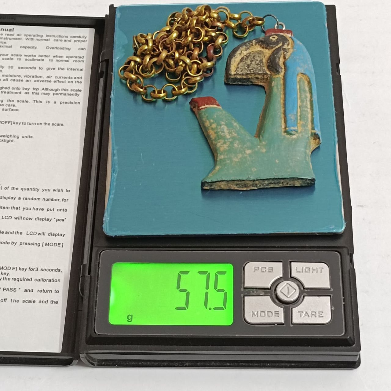 Vintage Handcrafted Egyptian pendant, ancient Thoth design, unique Size ONE SIZE - 10 Thumbnail