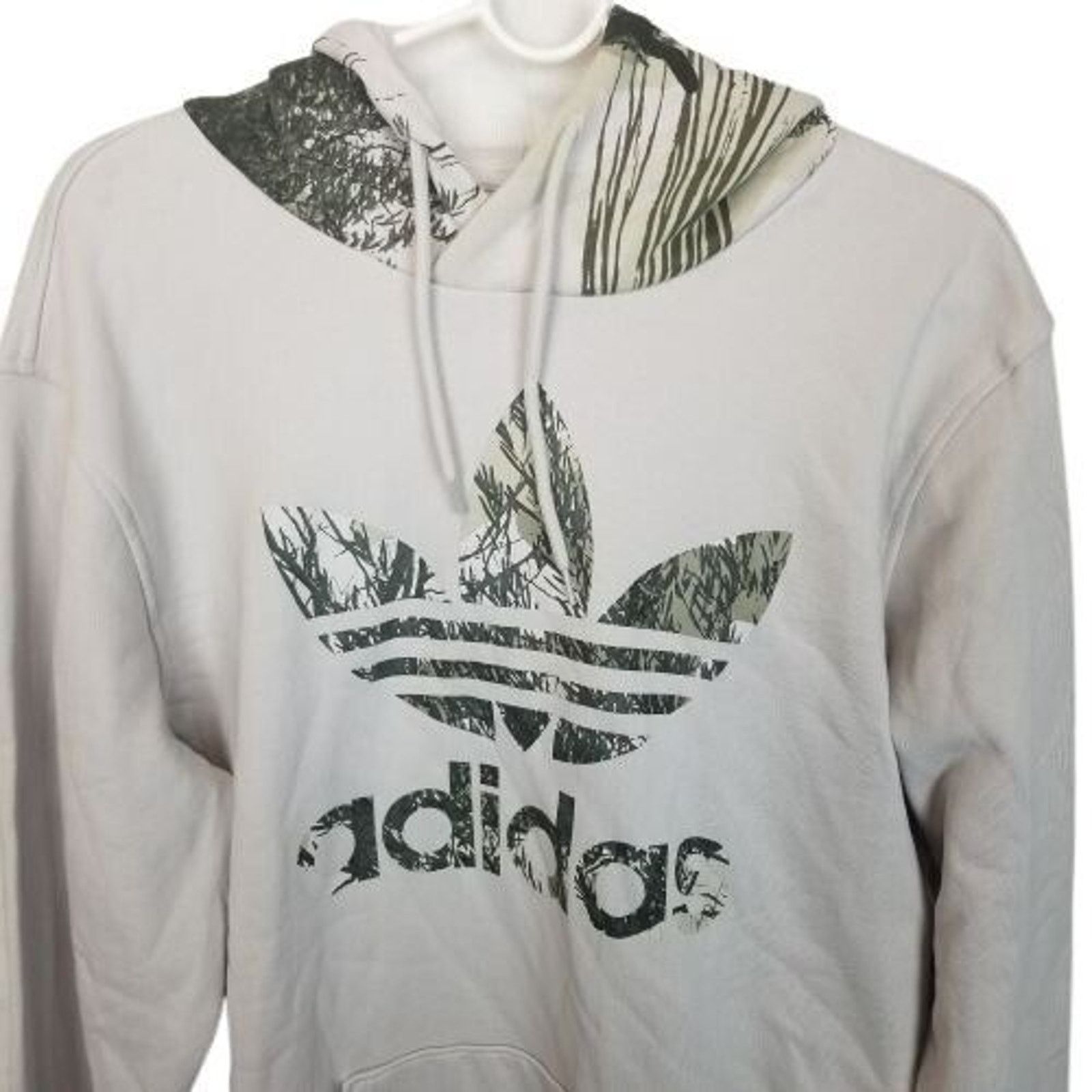 Adidas Adidas Mens Camo Block Hoodie Sweatshirt Size L Gray Active Size US L / EU 52-54 / 3 - 2 Thumbnail
