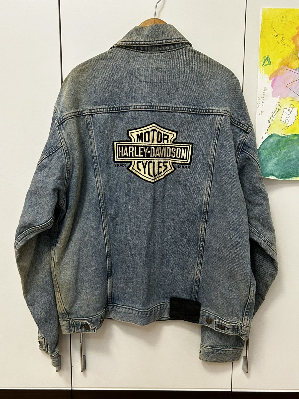 Harley Davidson × Vintage Vintage 90’s Harley Davidson Denim jacket Made in Canada Size US L / EU 52-54 / 3 - 1 Thumbnail