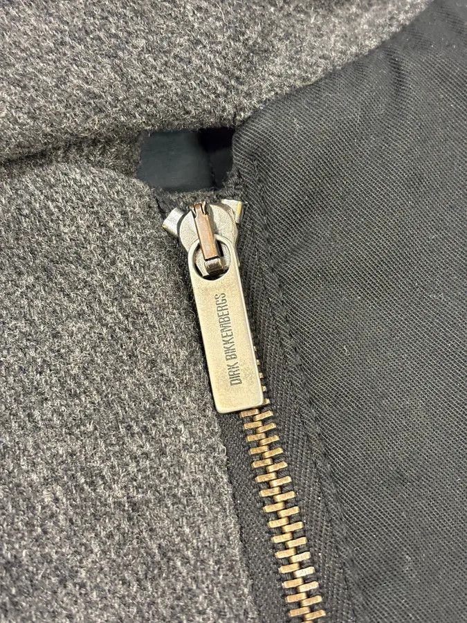Dirk Bikkembergs 2000s Bikkembergs Dark Grey Hybrid Wool & Leather Coat Size US S / EU 44-46 / 1 - 9 Thumbnail