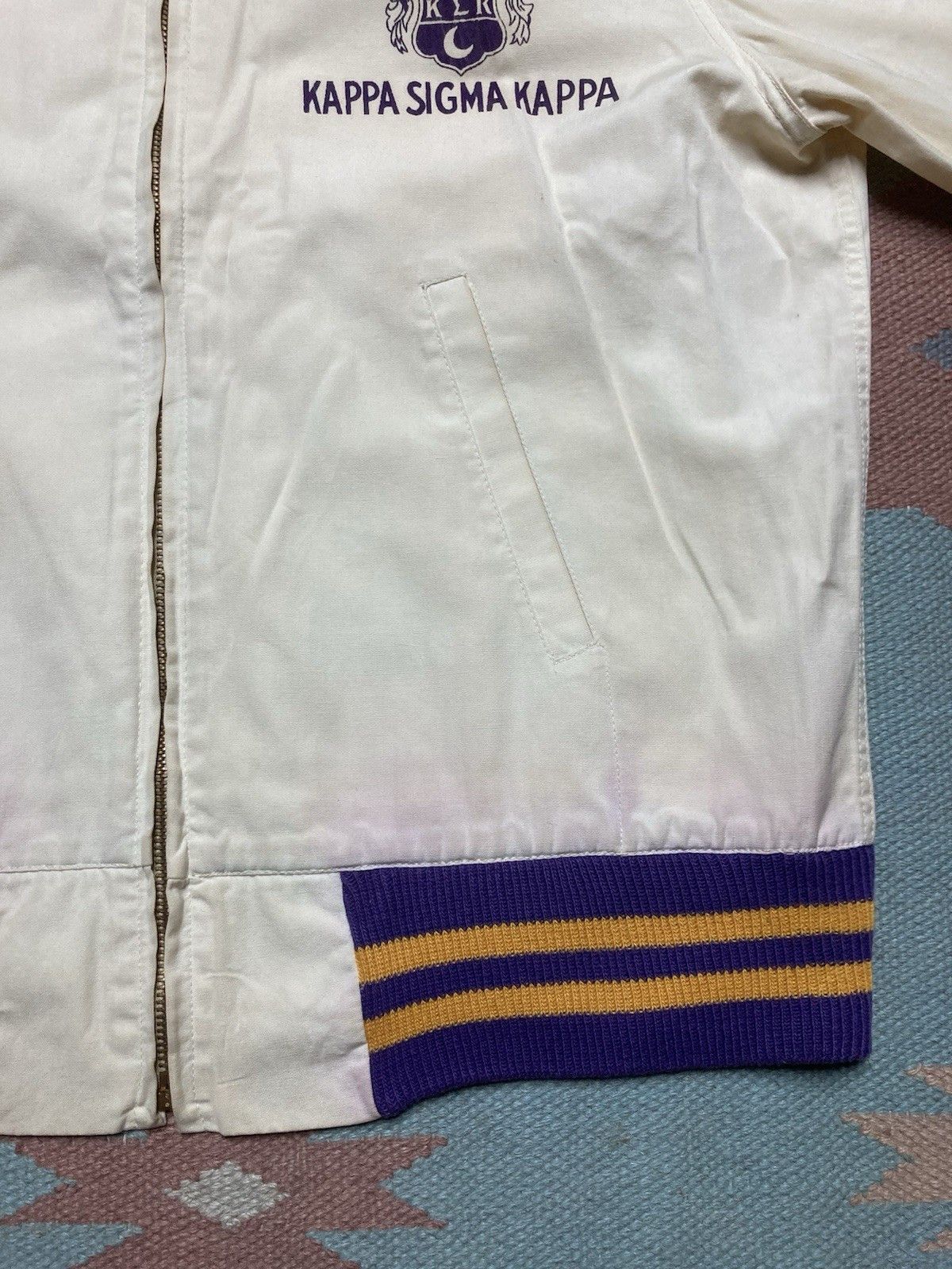 Vintage 1950s cotton bomber jacket kappa sigma fraternity champion L Size US L / EU 52-54 / 3 - 2 Thumbnail