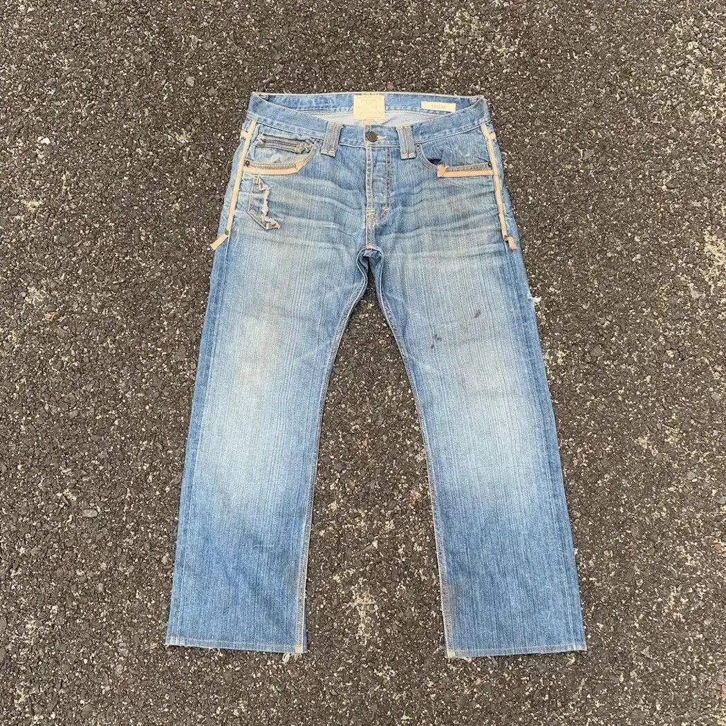 image of Distressed Denim x Jimmy Taverniti Designer Denim Taverniti Jeans By Jimmy Taverniti Distressed in 