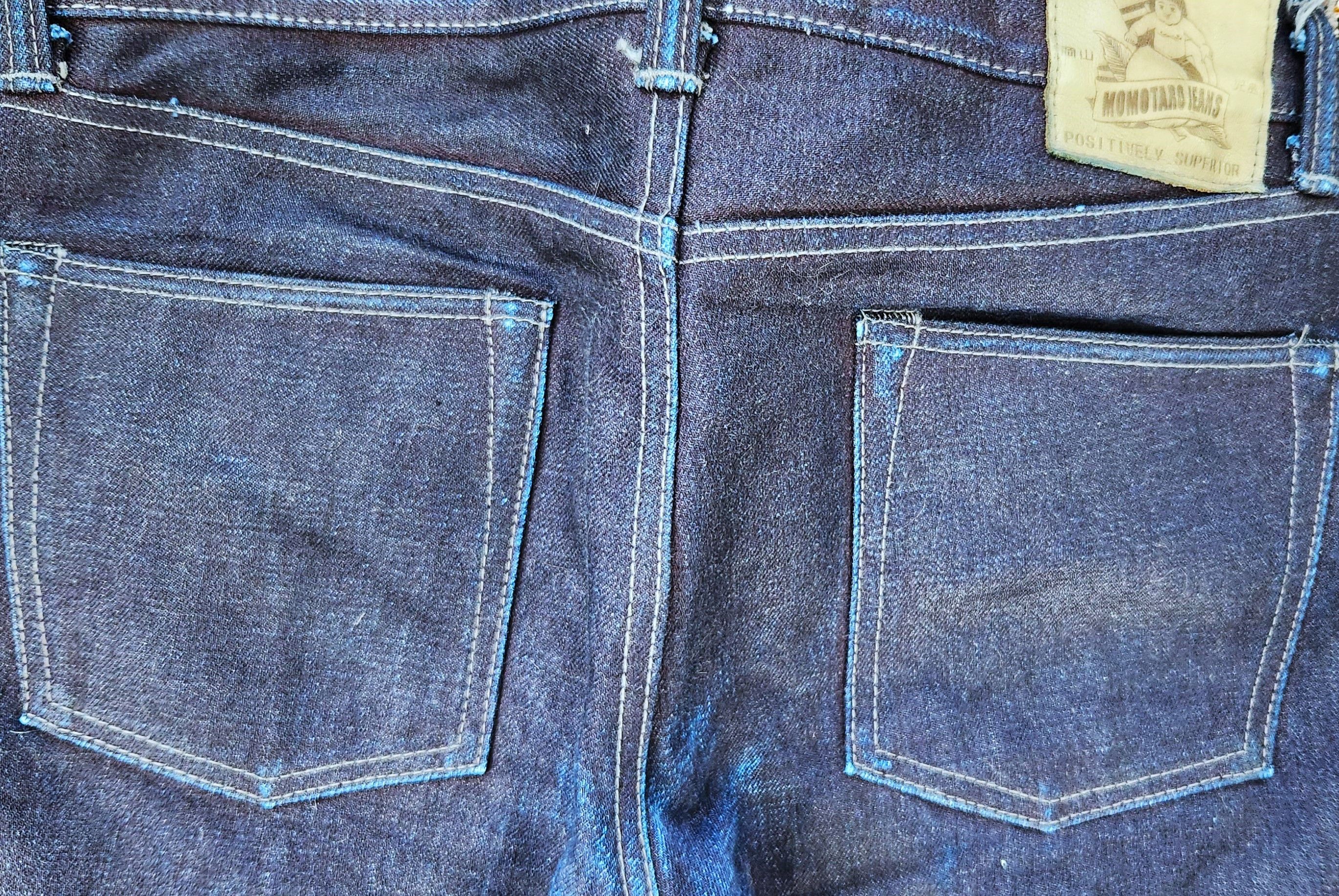Momotaro Jeans 0306-52G "Indigo x Grey" 18oz - Tight Tapered Fit Size US 32 / EU 48 - 4 Thumbnail