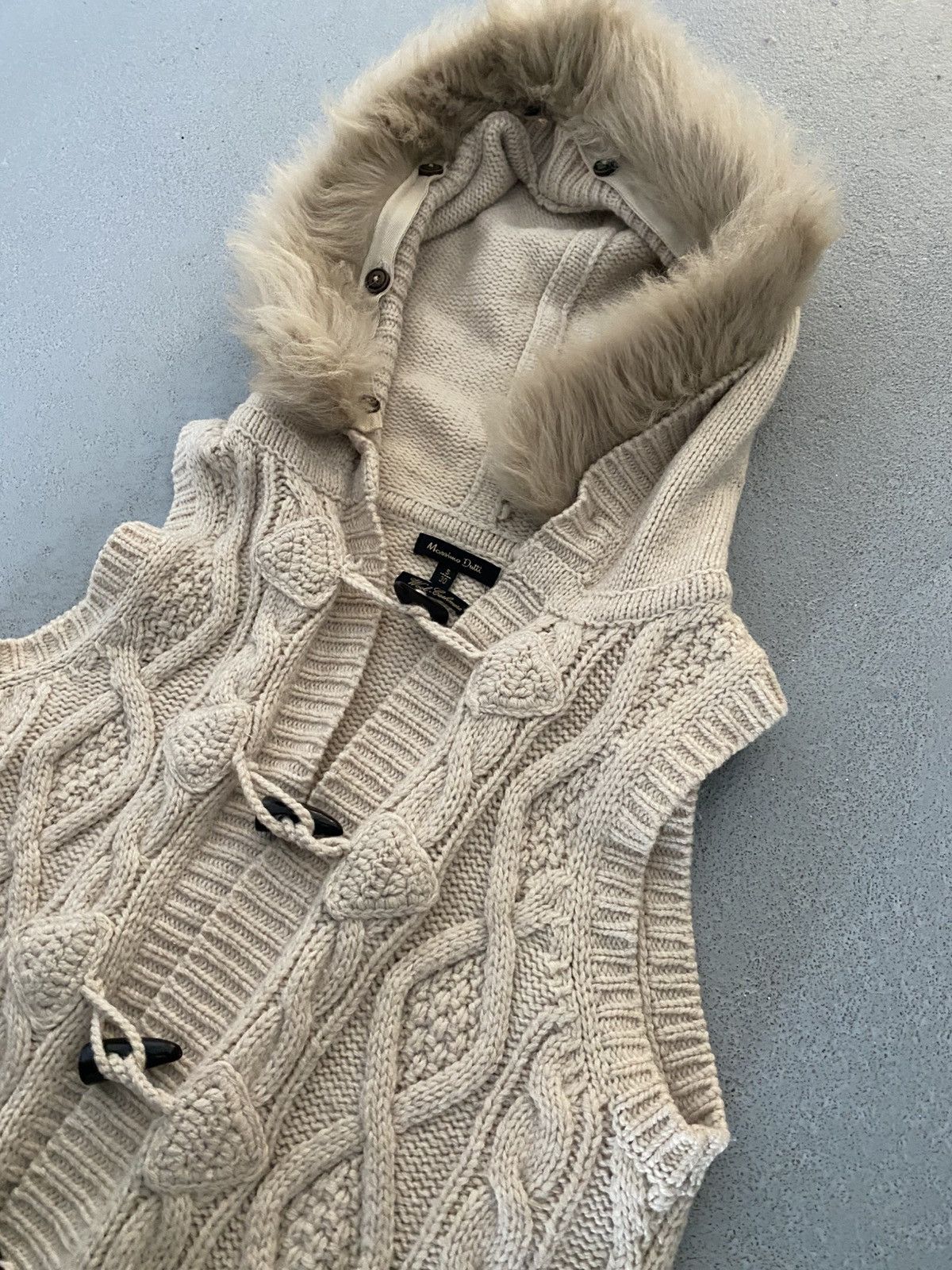 Massimo Dutti Massimo Dutti Knitted Fur Wooden Lockers Vest Size S / US 4 / IT 40 - 8 Thumbnail