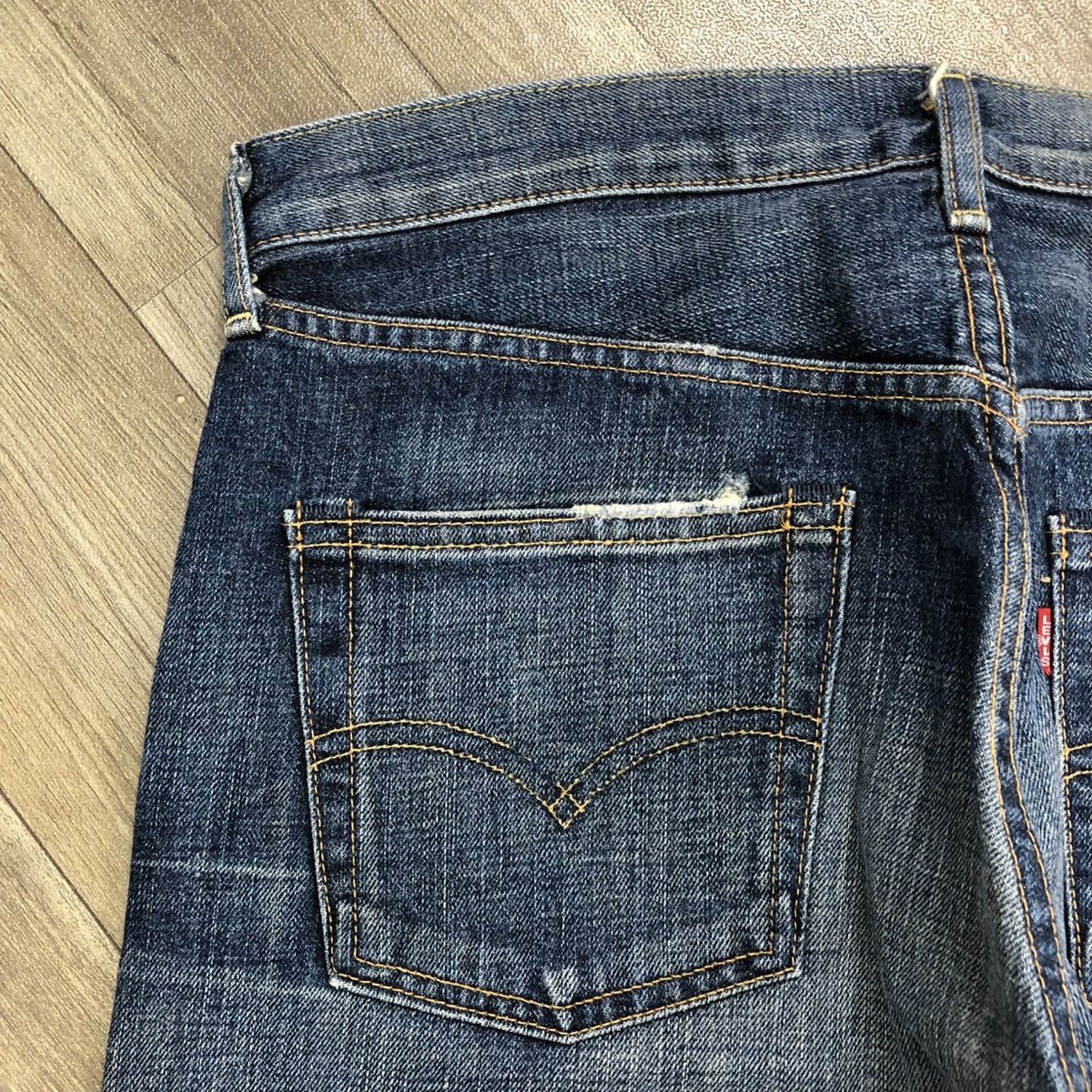 Levi's × Levi's Vintage Clothing 🇯🇵 90’s Vintage Levis 502xx Selvedge Faded Distressed Jeans Size US 33 - 15 Thumbnail