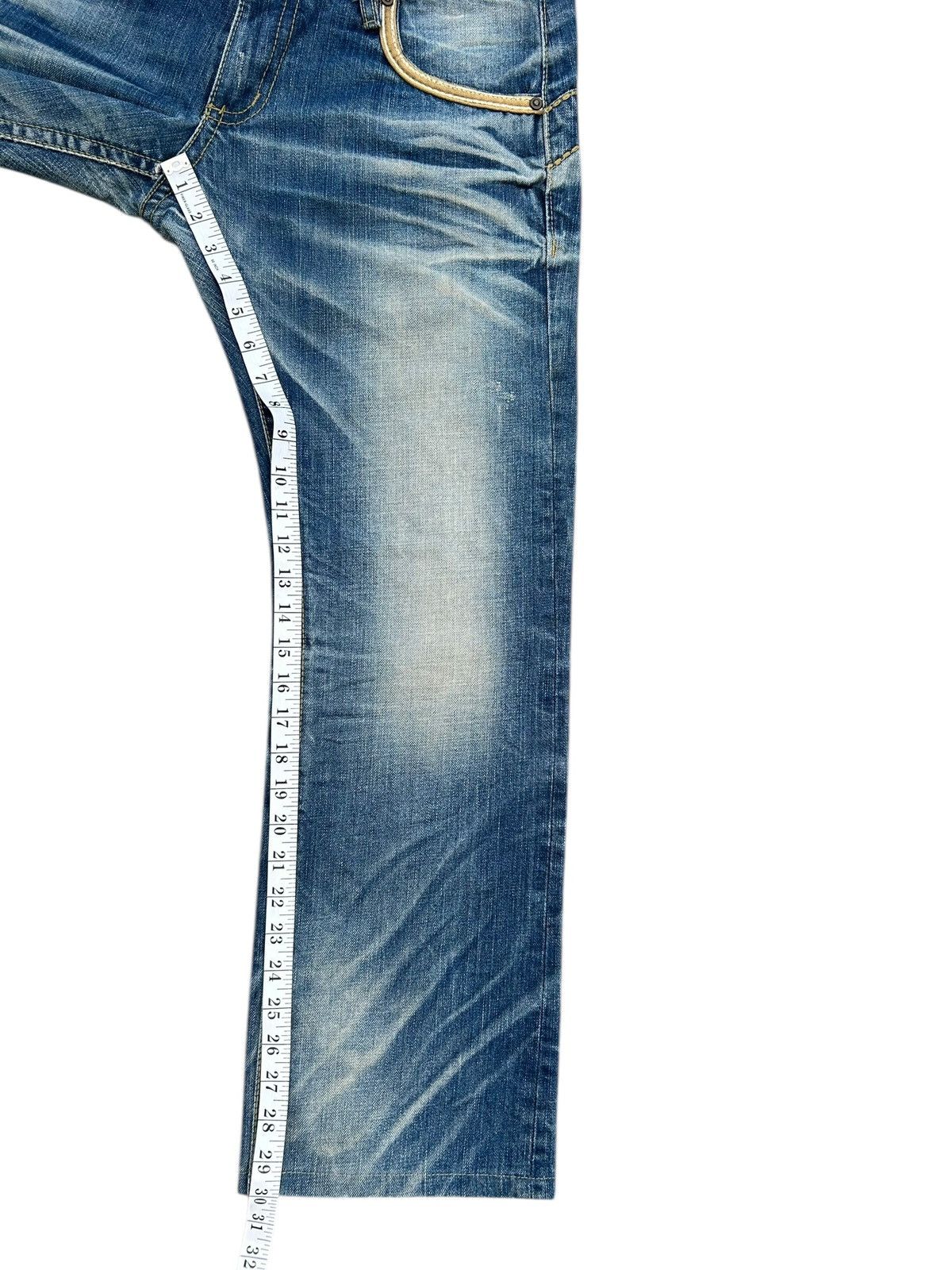 Kapital Yoshitomo Nara Lolita Buckle Back Distressed Denim Jeans Size US 36 / EU 52 - 23 Thumbnail