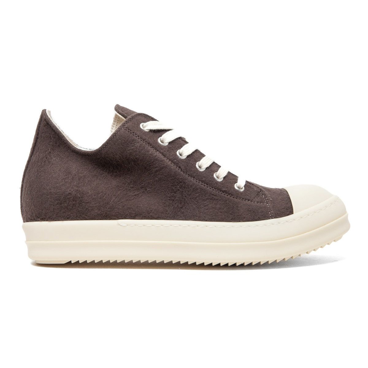 Rick Owens Concordians Ramones Lows Brushed Cutton Dark Dust Brown Milk Size US 7 / EU 40 - 1 Thumbnail