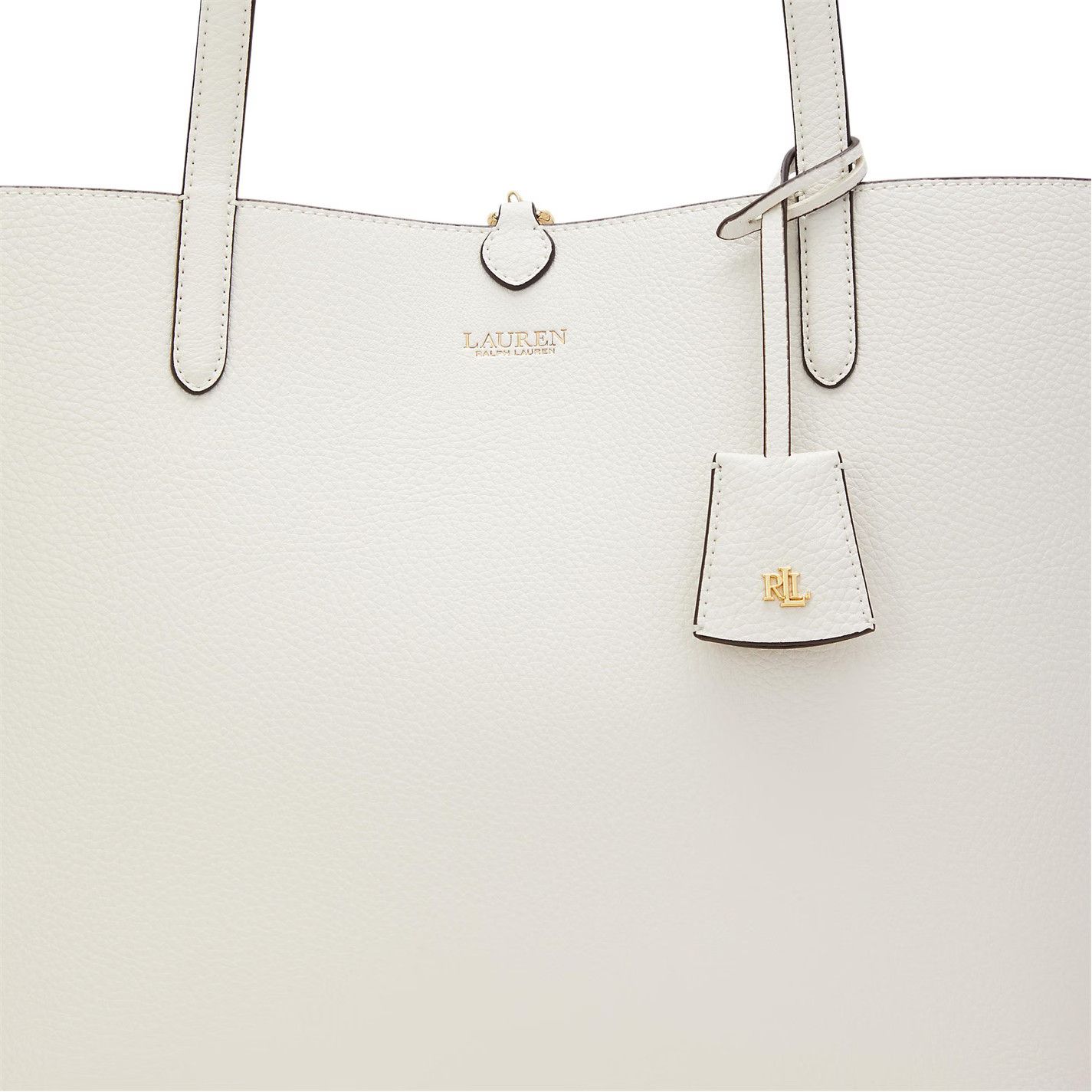Lauren Ralph Lauren o1g2r1mq0825 Size: OS / Reversible Leather Tote Bag in White Size ONE SIZE - 4 Thumbnail