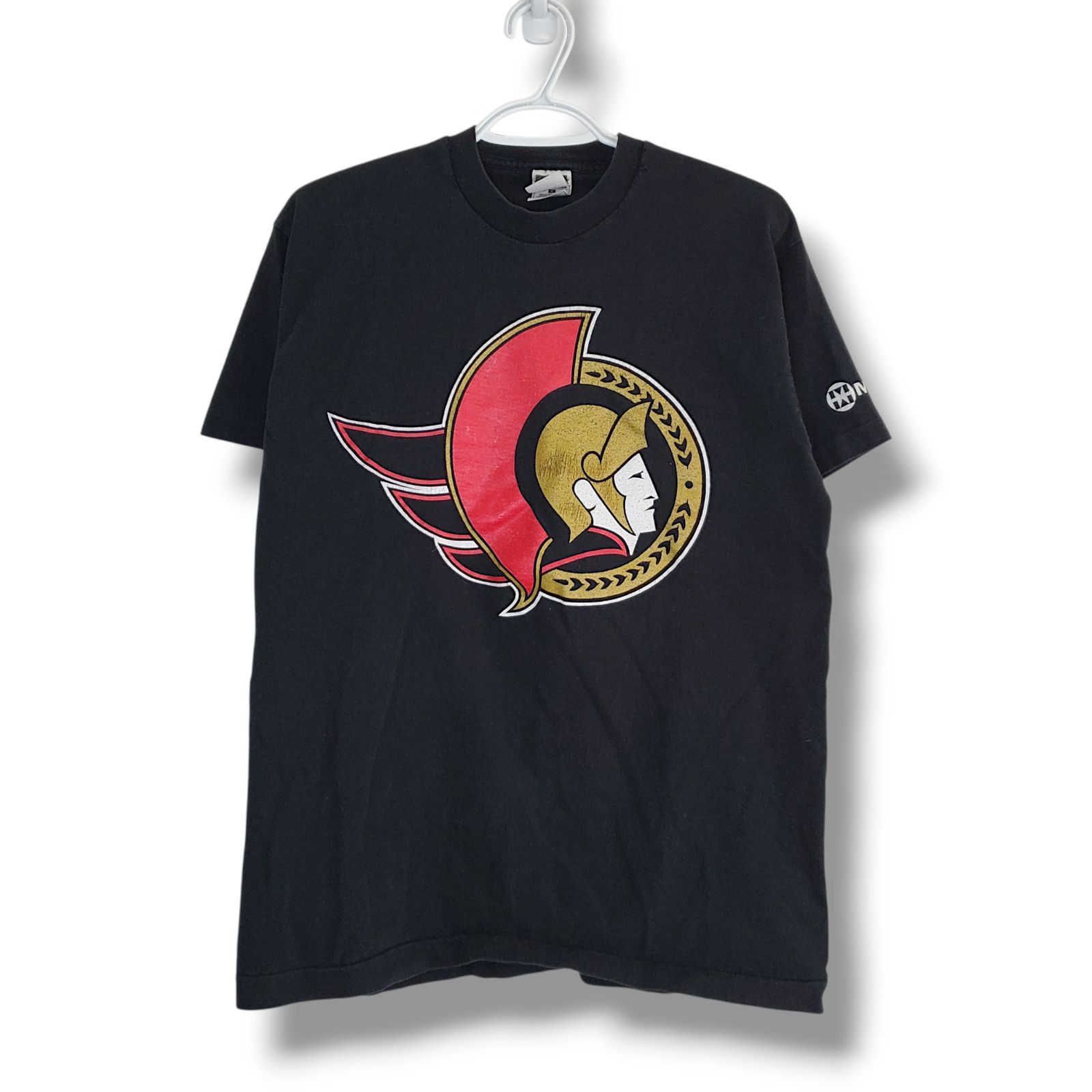 Vintage Vintage 90s Ottawa Senators 2D Logo NHL Shirt Black Size L Size US L / EU 52-54 / 3 - 1 Thumbnail