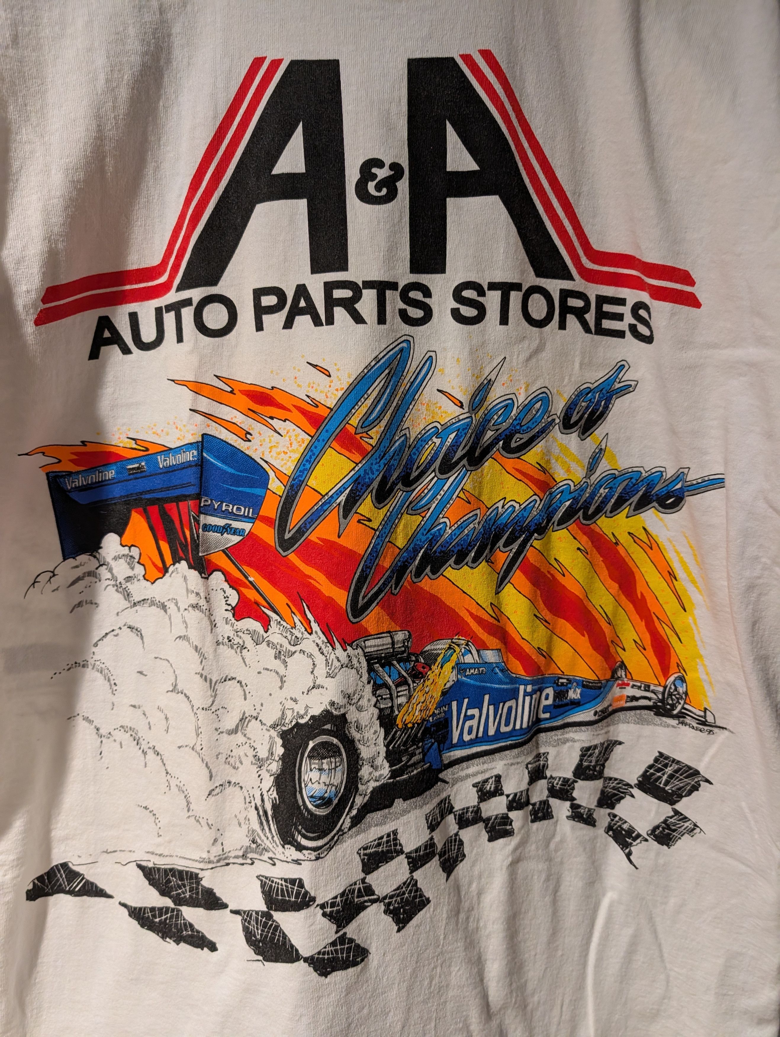 NASCAR Vintage 1995 Joe Amato Nascar Chase Authentic Racing T-Shirt Size US L / EU 52-54 / 3 - 2 Thumbnail