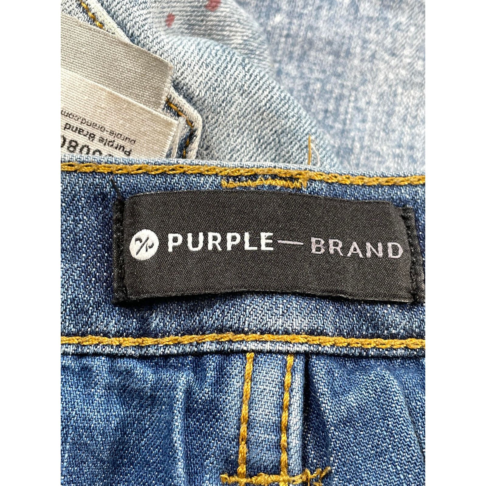 Purple Brand Purple Brand Splatter Light Wash Jeans Size US 32 / EU 48 - 8 Thumbnail