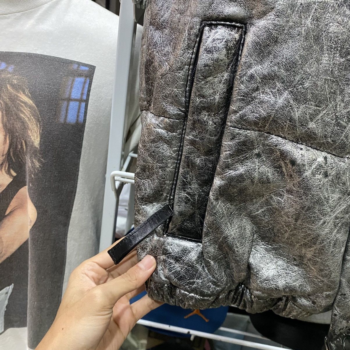Designer × Duvetica × Izreel  Kazuhiro Takakura IZREEL x DUVETICA Goose Down Silver Leather PVC Puffer Vests Size US S / EU 44-46 / 1 - 6 Thumbnail