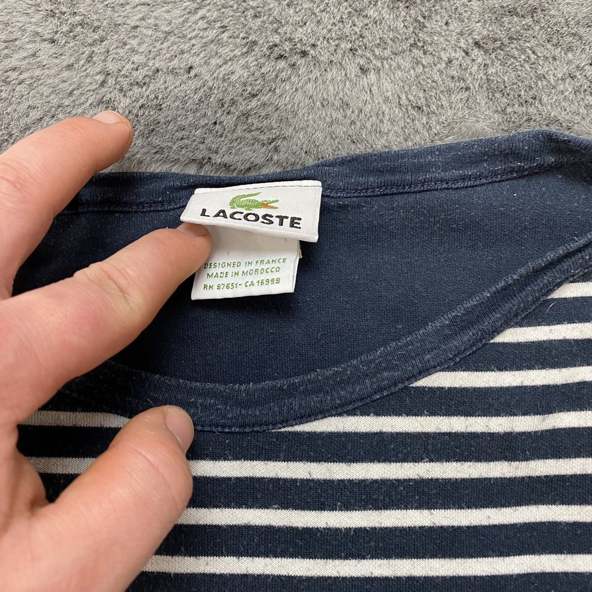 Japanese Brand × Lacoste Vintage Lacoste Sweater Striped Mini Logo Avant Garde Luxury Size US M / EU 48-50 / 2 - 9 Thumbnail