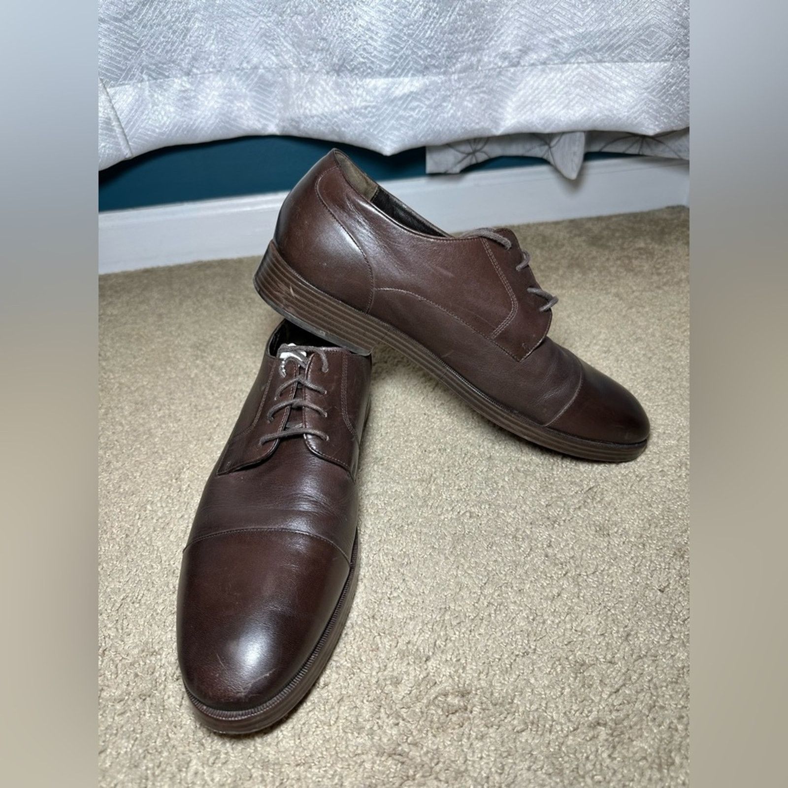 Cole Haan COLE HAAN Dress Shoes Brown Leather Oxfords Men's Sz 10 Size US 10 / EU 43 - 3 Thumbnail