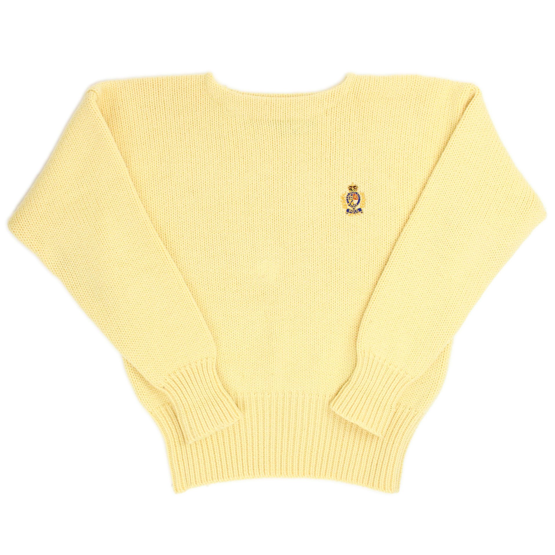 Vintage cheapest Polo Ralph Lauren boatneck crest sweater