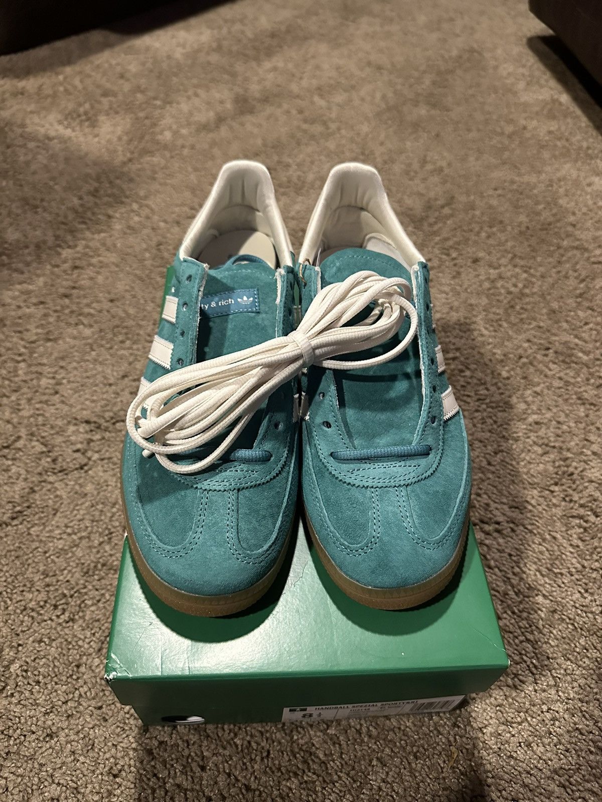 Adidas HANDBALL SPEZIAL SPORTY & RICH ORIGINALS SHOES Size US 8.5 / EU 41-42 - 2 Thumbnail