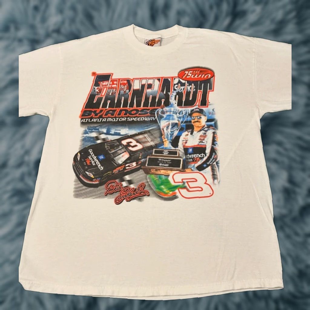 NASCAR VINTAGE 90s Dale Earnhardt NASCAR Atlanta 2000 VTG Shirt Mens Size Large Size US L / EU 52-54 / 3 - 1 Thumbnail