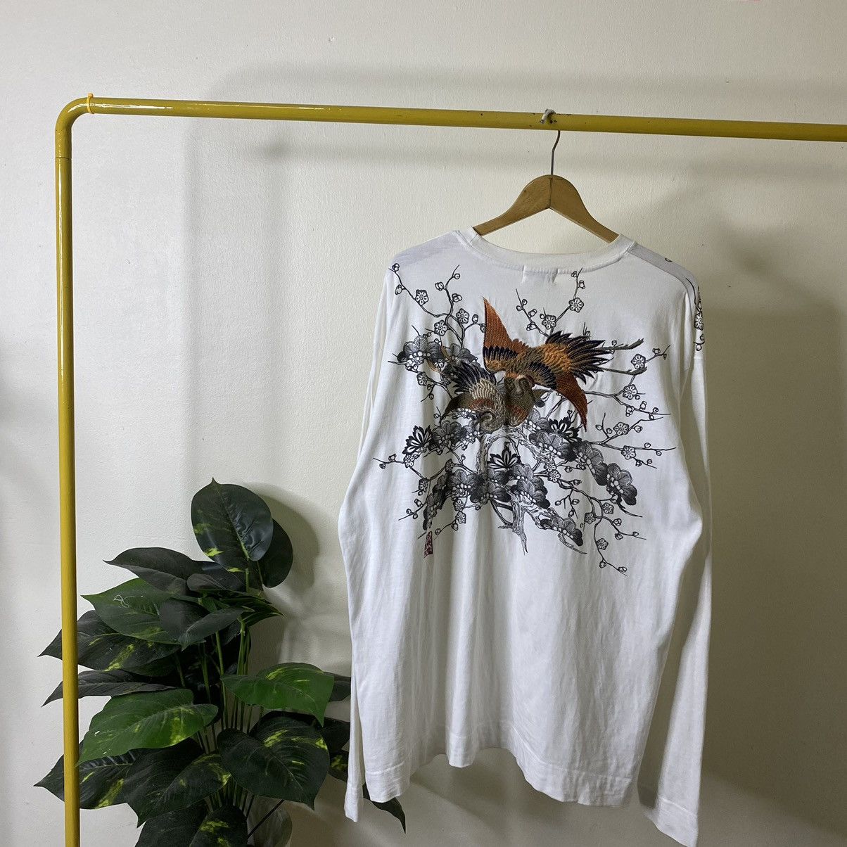 Japanese Brand Karakuri Tamashii Embroidery Detailing LS Tee Size US XXL / EU 58 / 5 - 1 Thumbnail