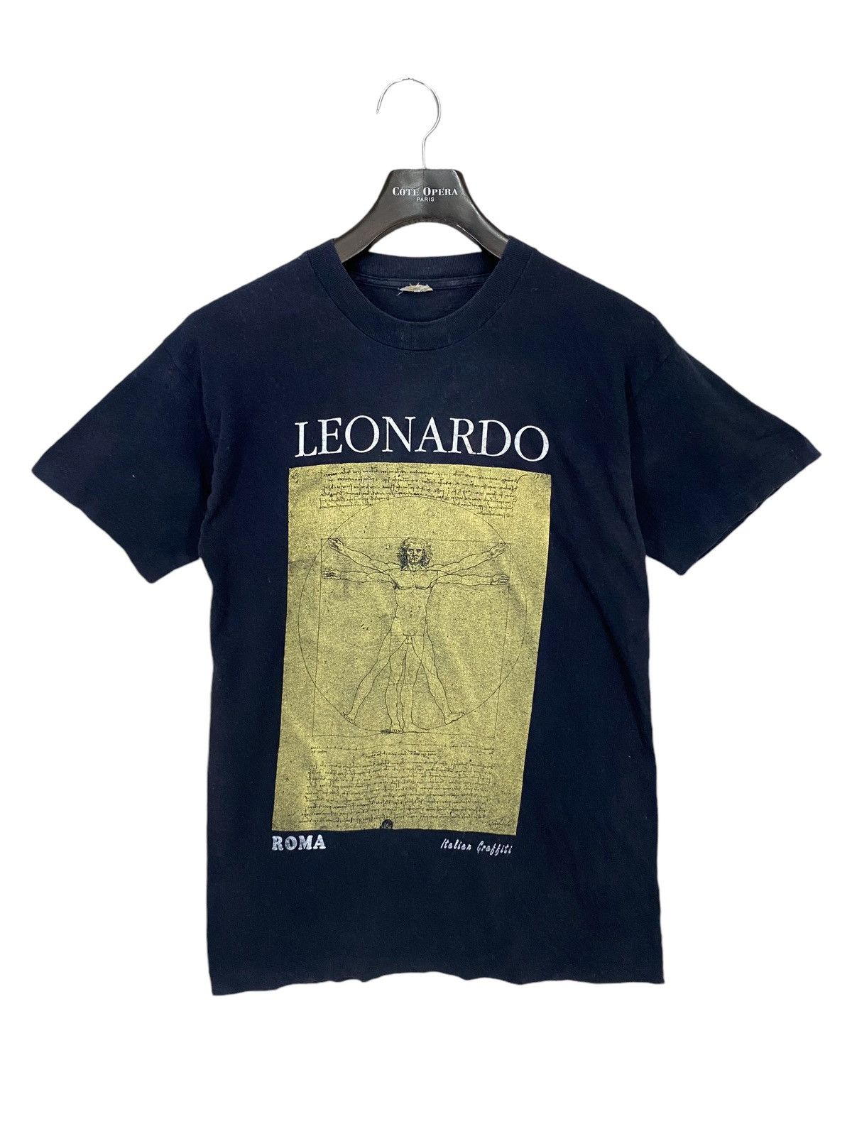 Vintage Vintage 80s leonardo da vinci tshirt nice design Size US M / EU 48-50 / 2 - 1 Thumbnail