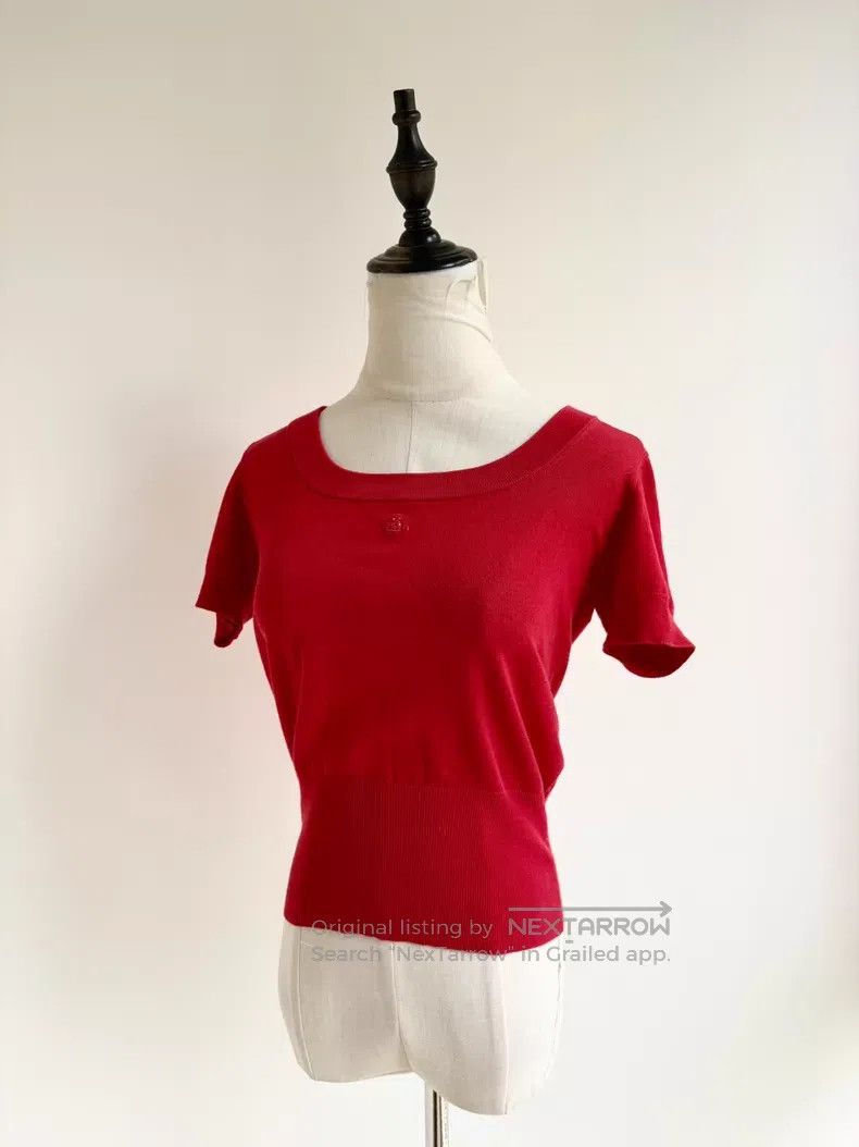 Vivienne Westwood Vivienne Westwood Bright Red Short Sleeve Knit Sweater Size L / US 10 / IT 46 - 3 Thumbnail