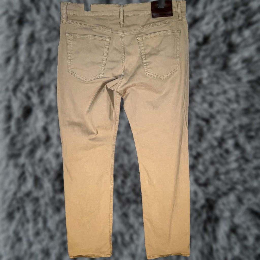 Lucky Brand Lucky Brand 121 Jeans Beige Denim Mid-Rise Slim Straight Leg 34/30 Mens Regular Size Size US 34 / EU 50 - 1 Thumbnail